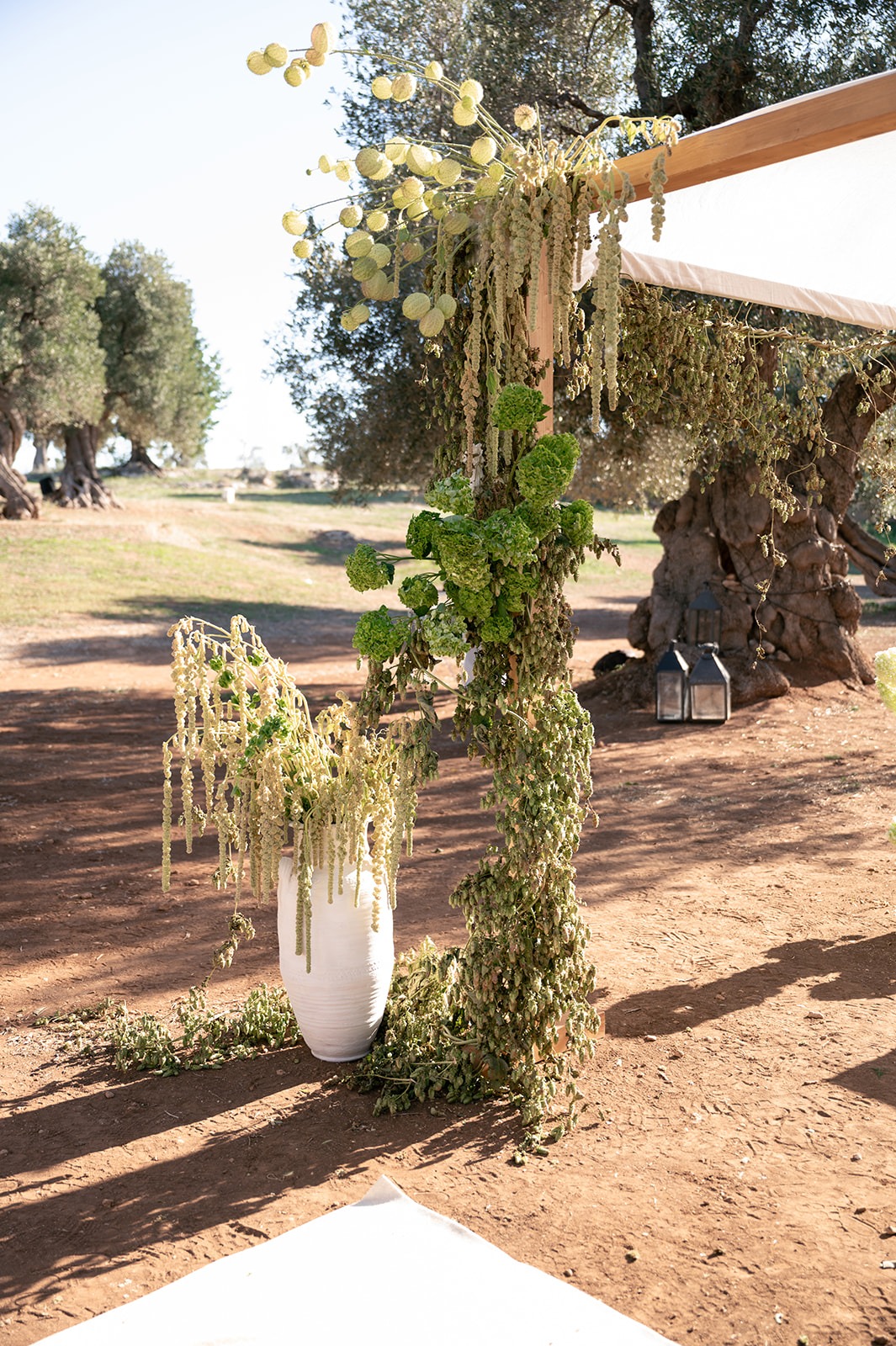 organic wildflower chuppah