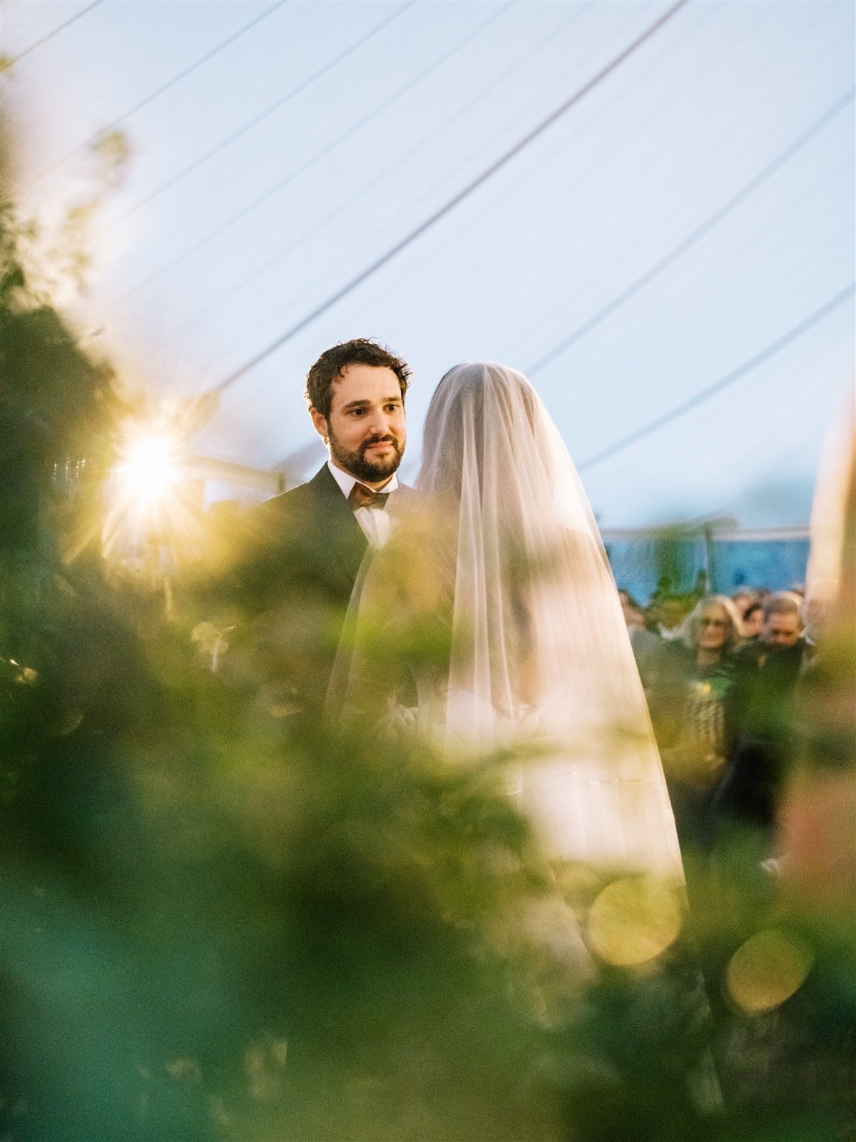 cute photo ideas for tented wedding ceremony