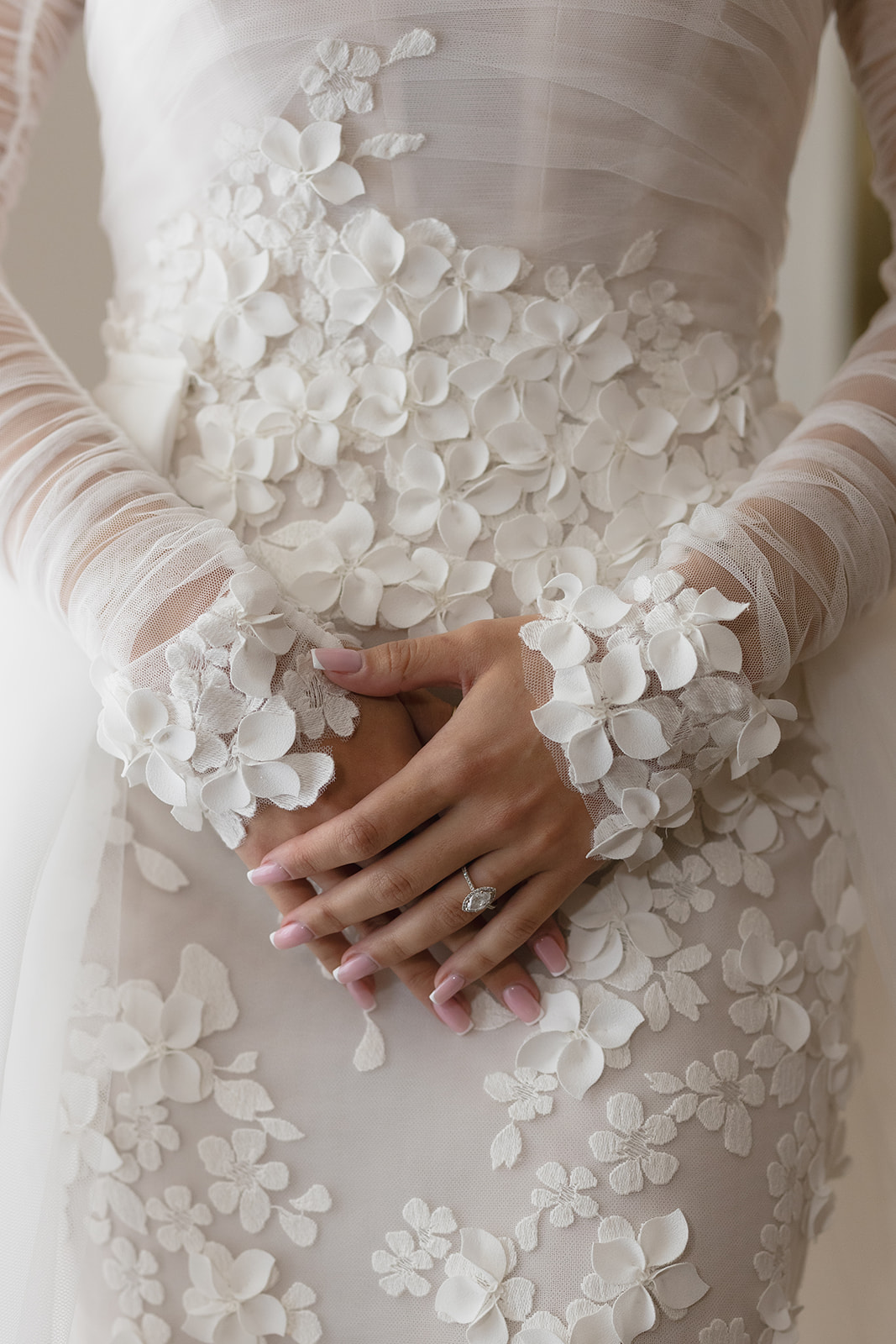 3d floral wedding dress