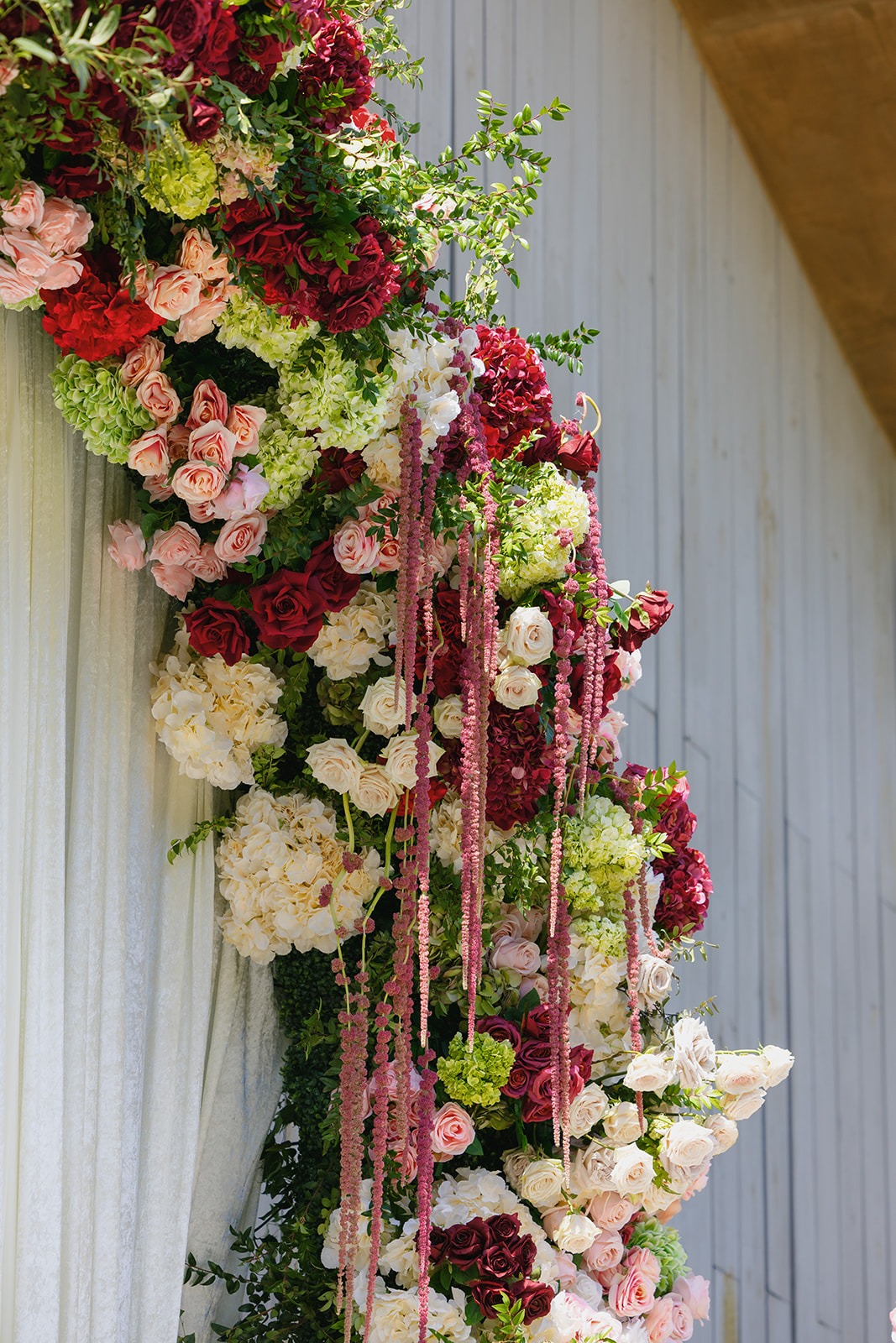 moody floral arch