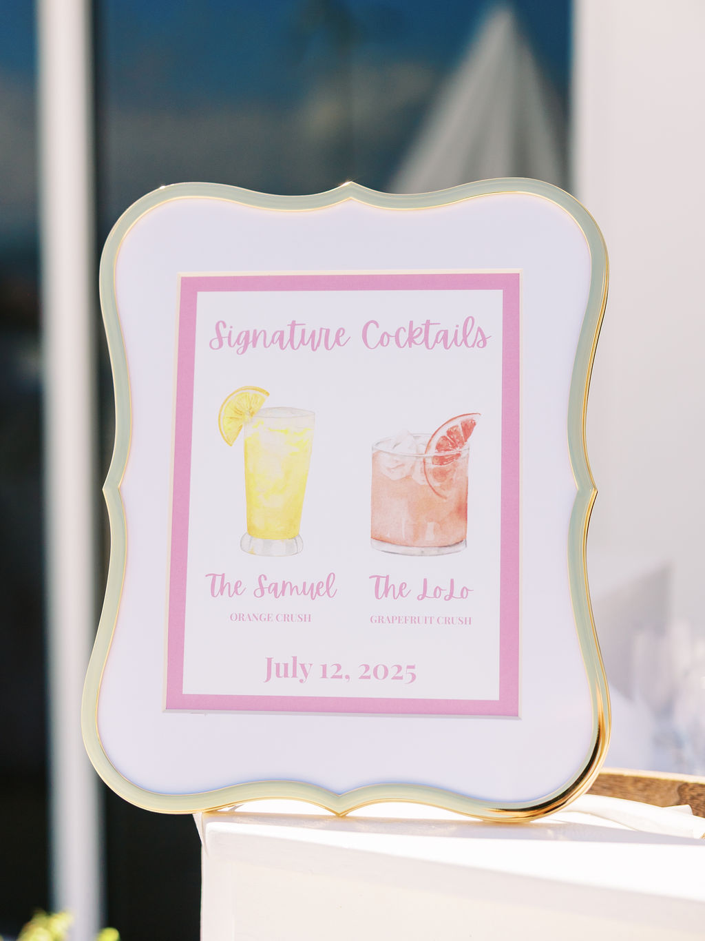signature cocktail sign ideas for wedding
