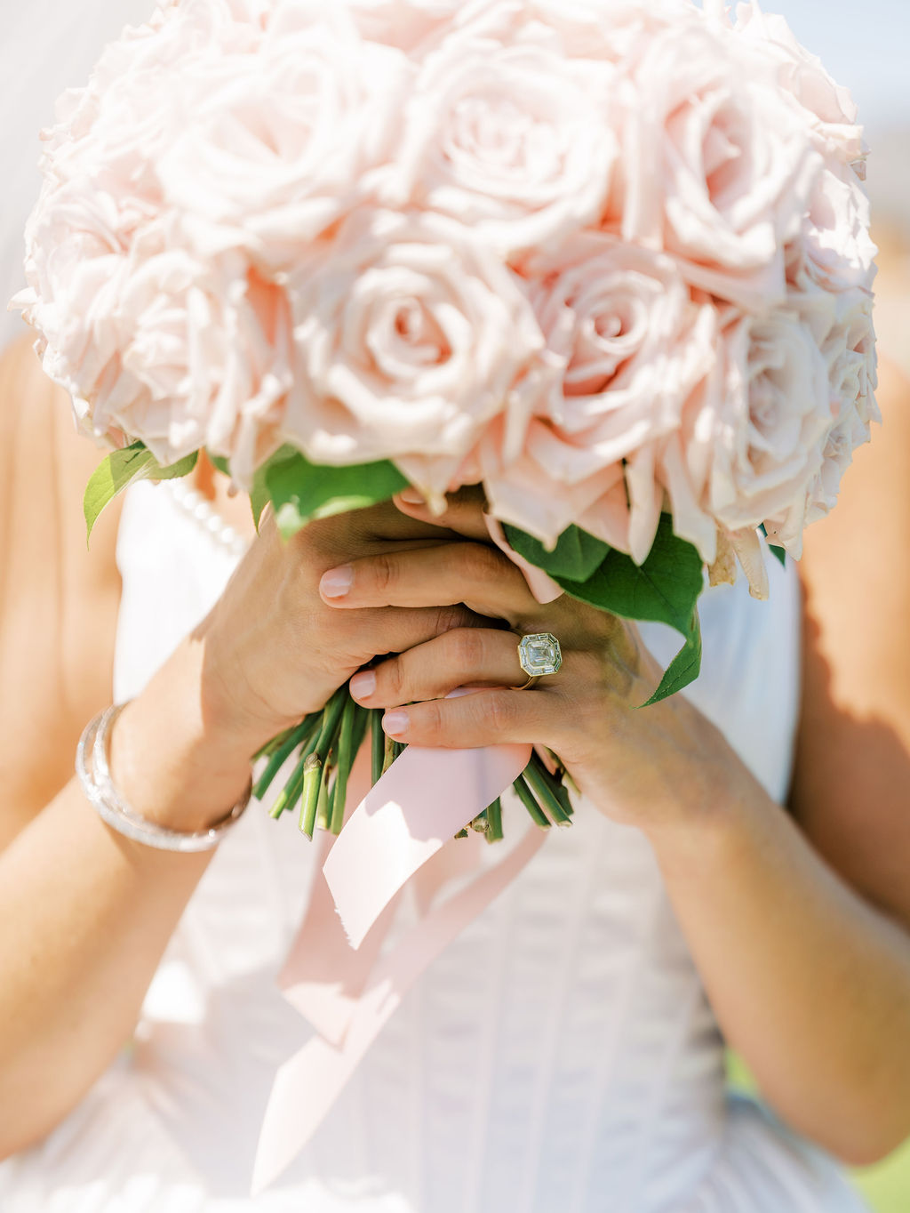 circular rose bridal bouquet