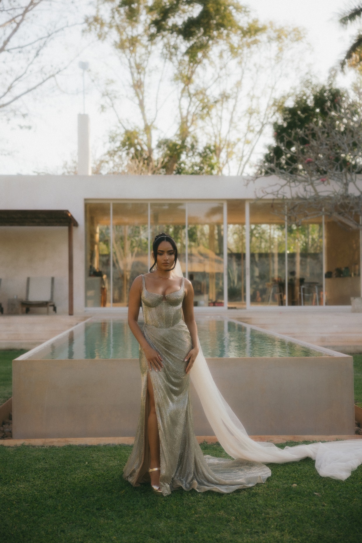 minimalist wedding venue in mexico Hacienda Sac Chich