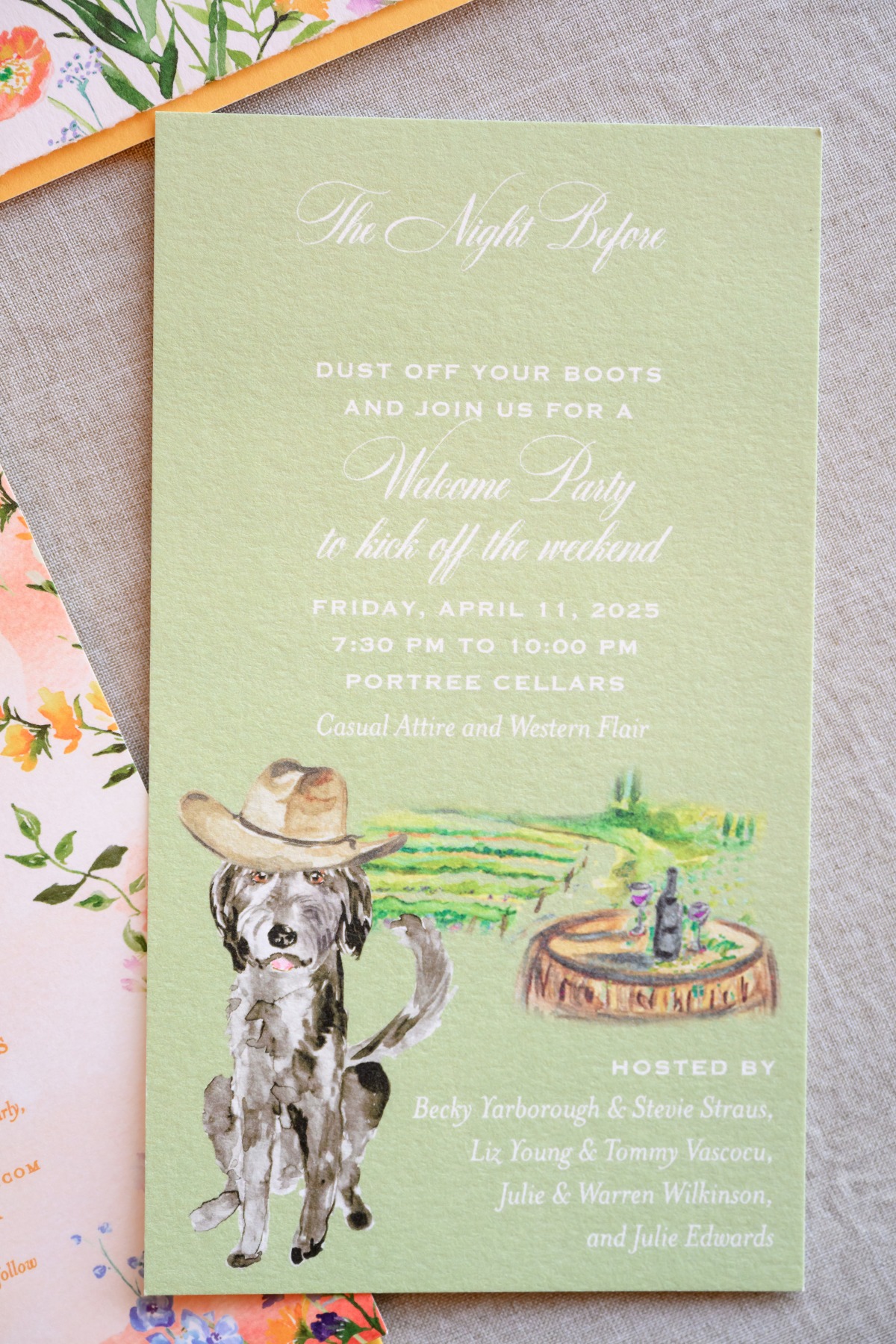 custom watercolor painting of wedding venue