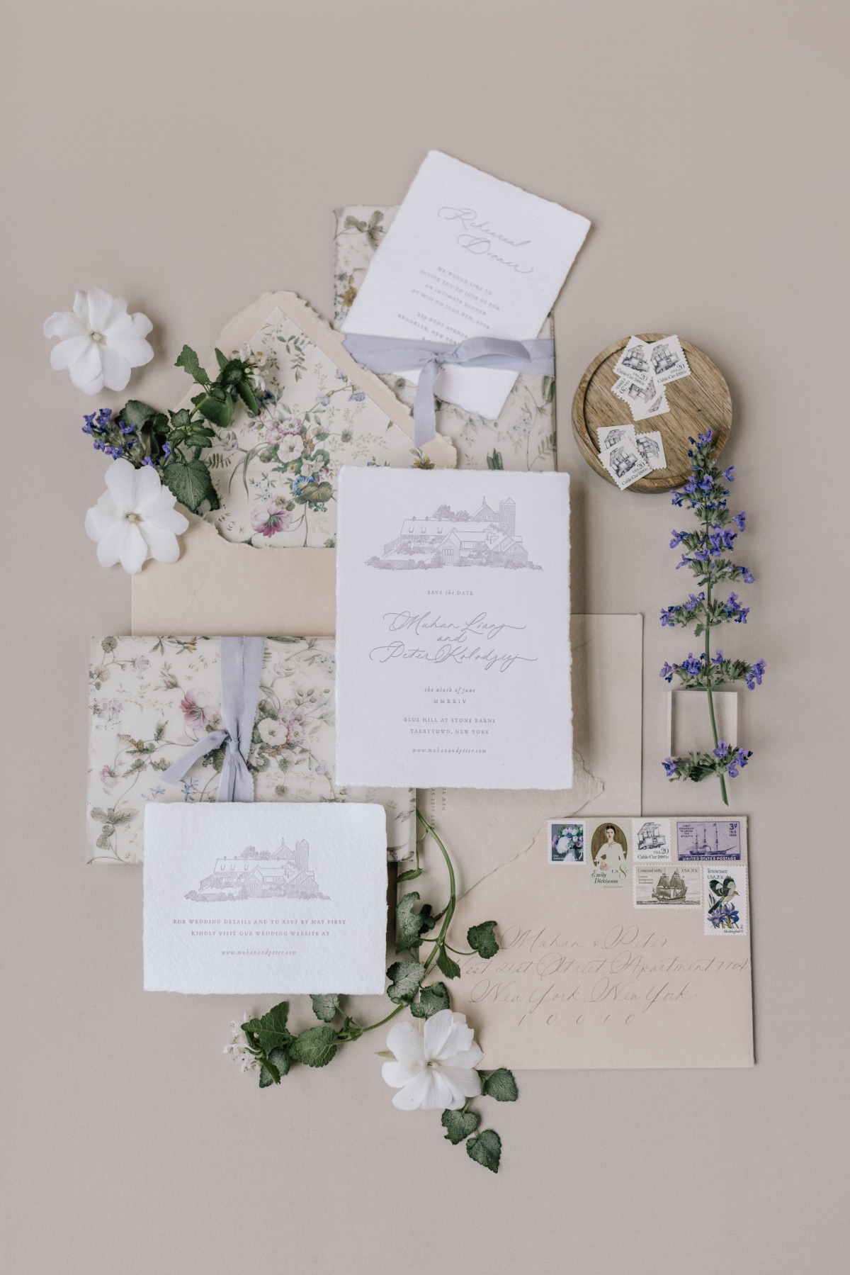 lavender wedding invitations
