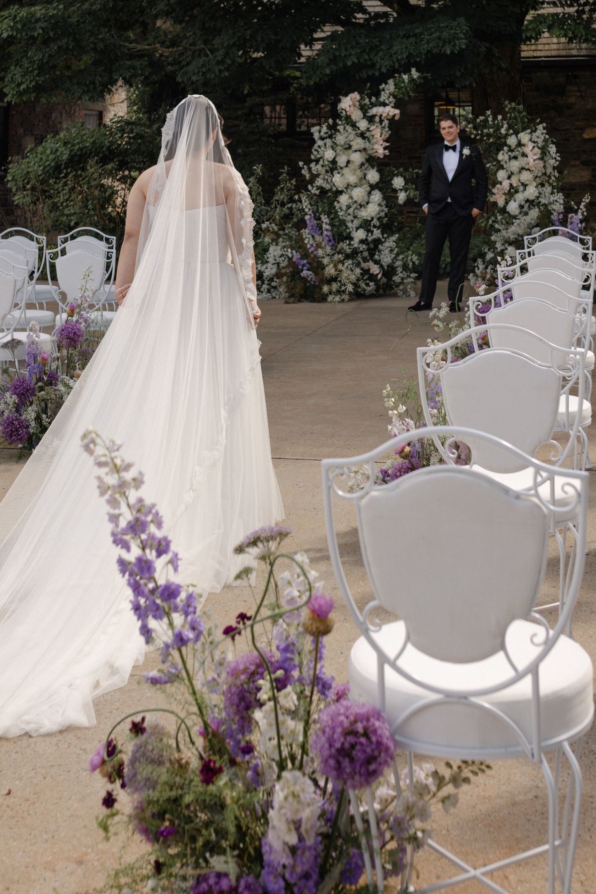 lavender wedding ceremony