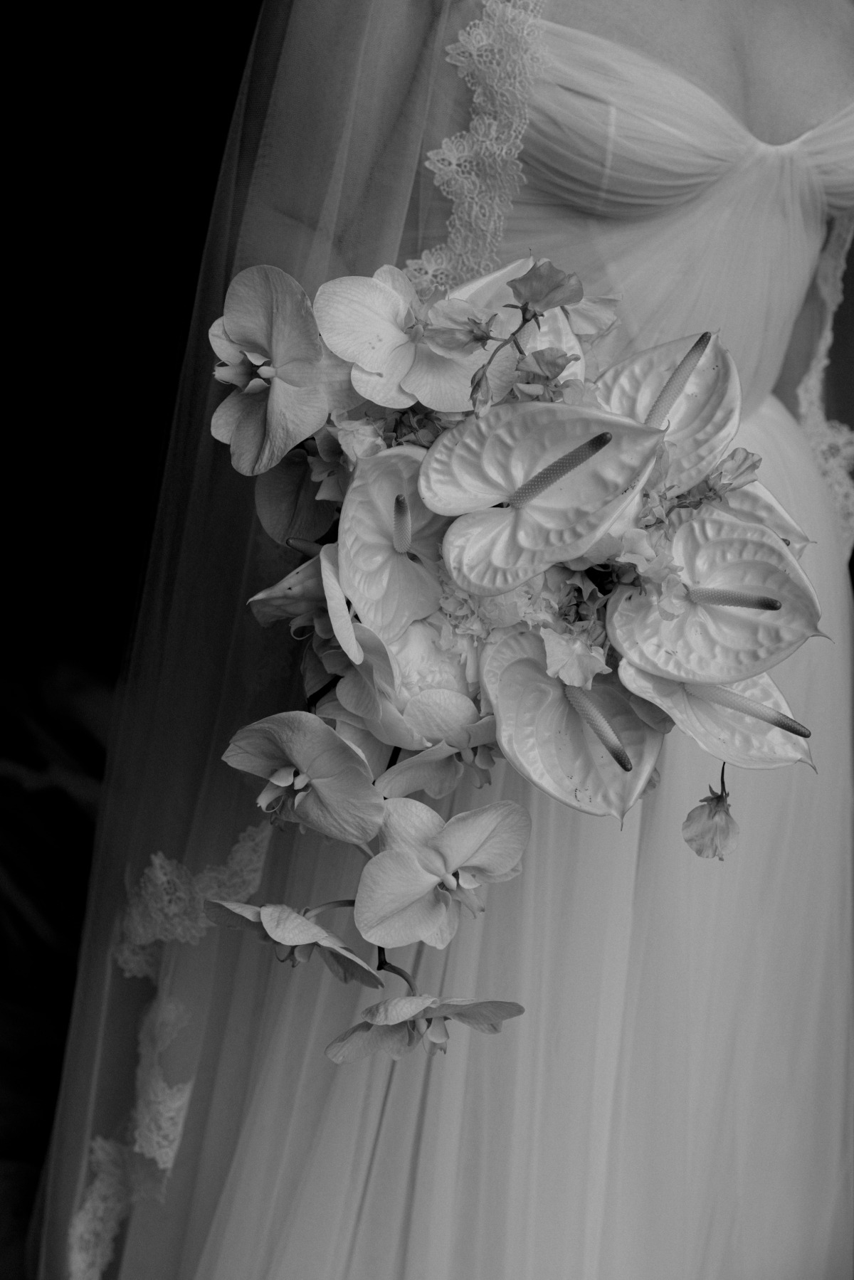 black and white wedding photography