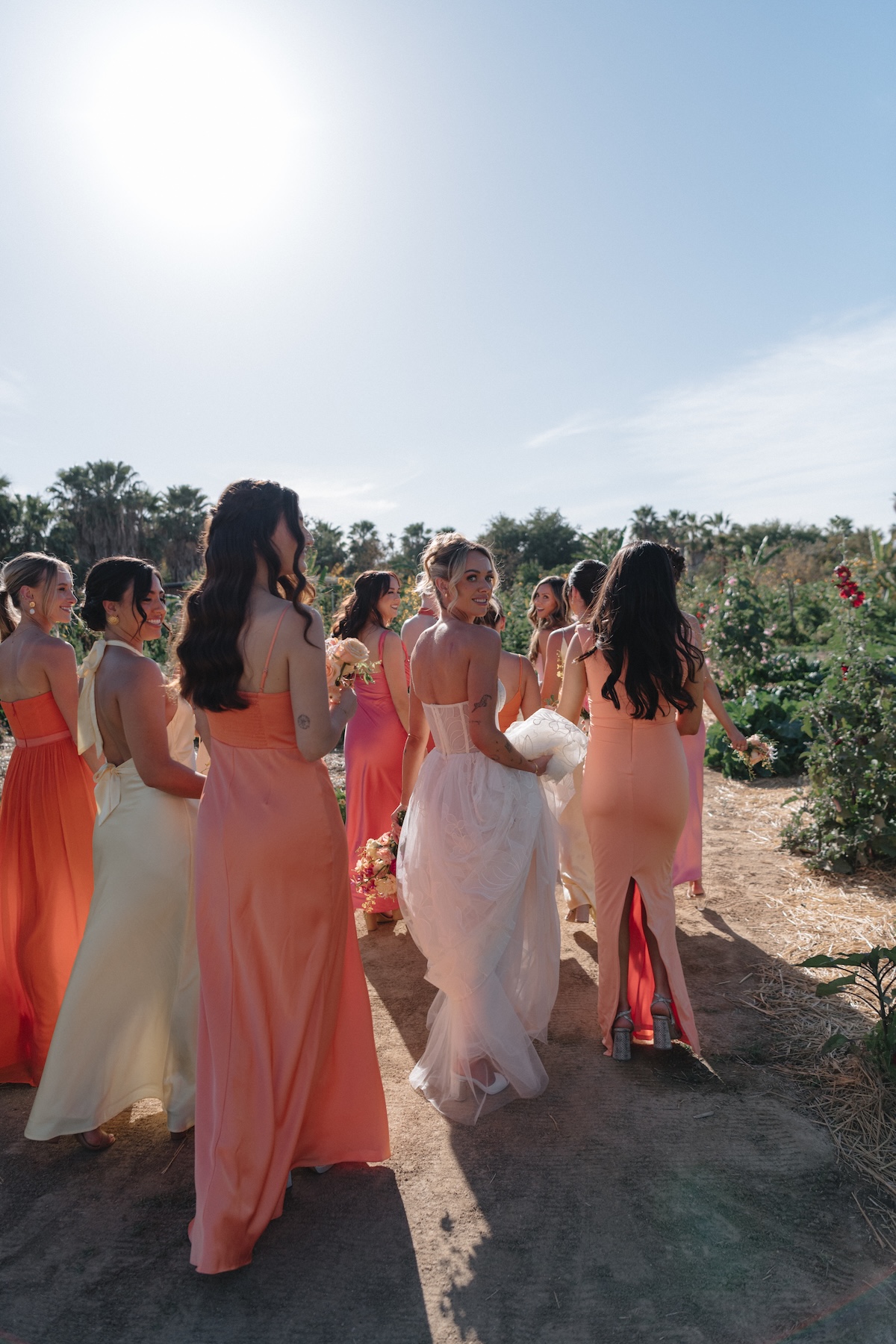 sunset bridesmaid dresses