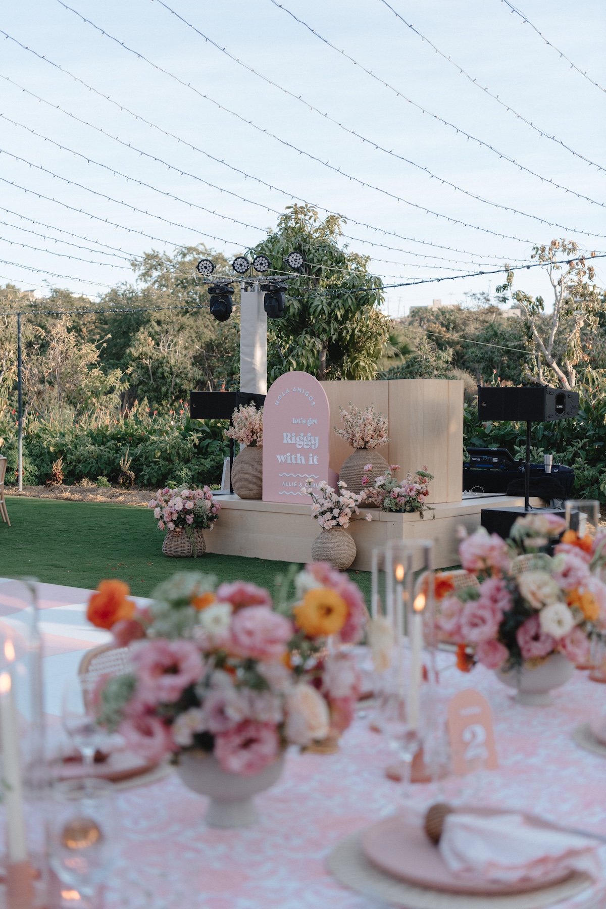 pink and orange wedding ideas