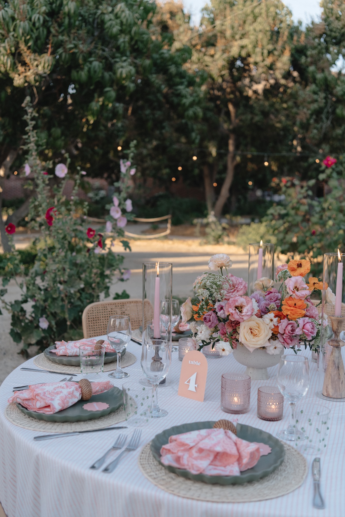 romantic pastel color palette for tropical wedding