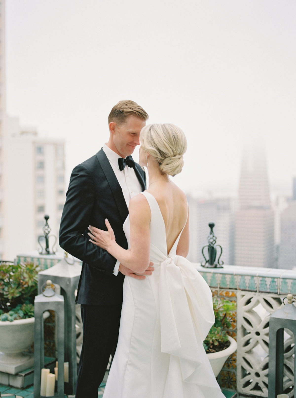 Carolina Herrera wedding dress with bow