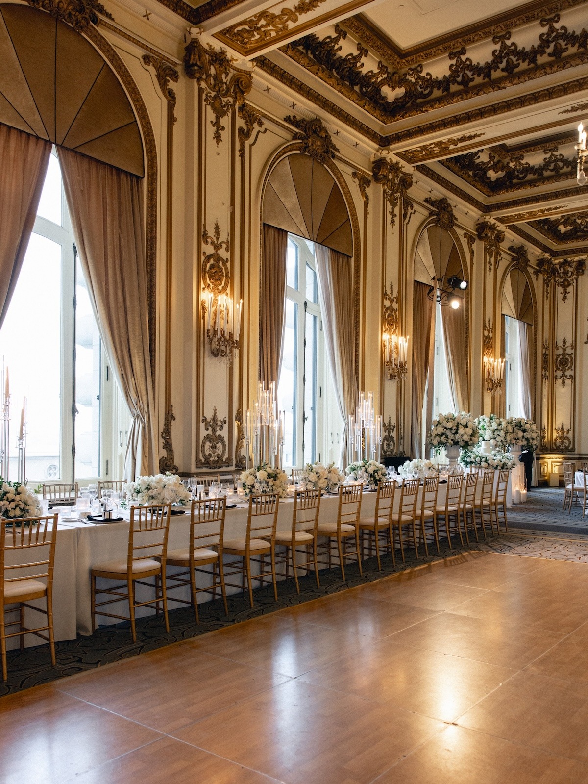 gold wedding reception venue