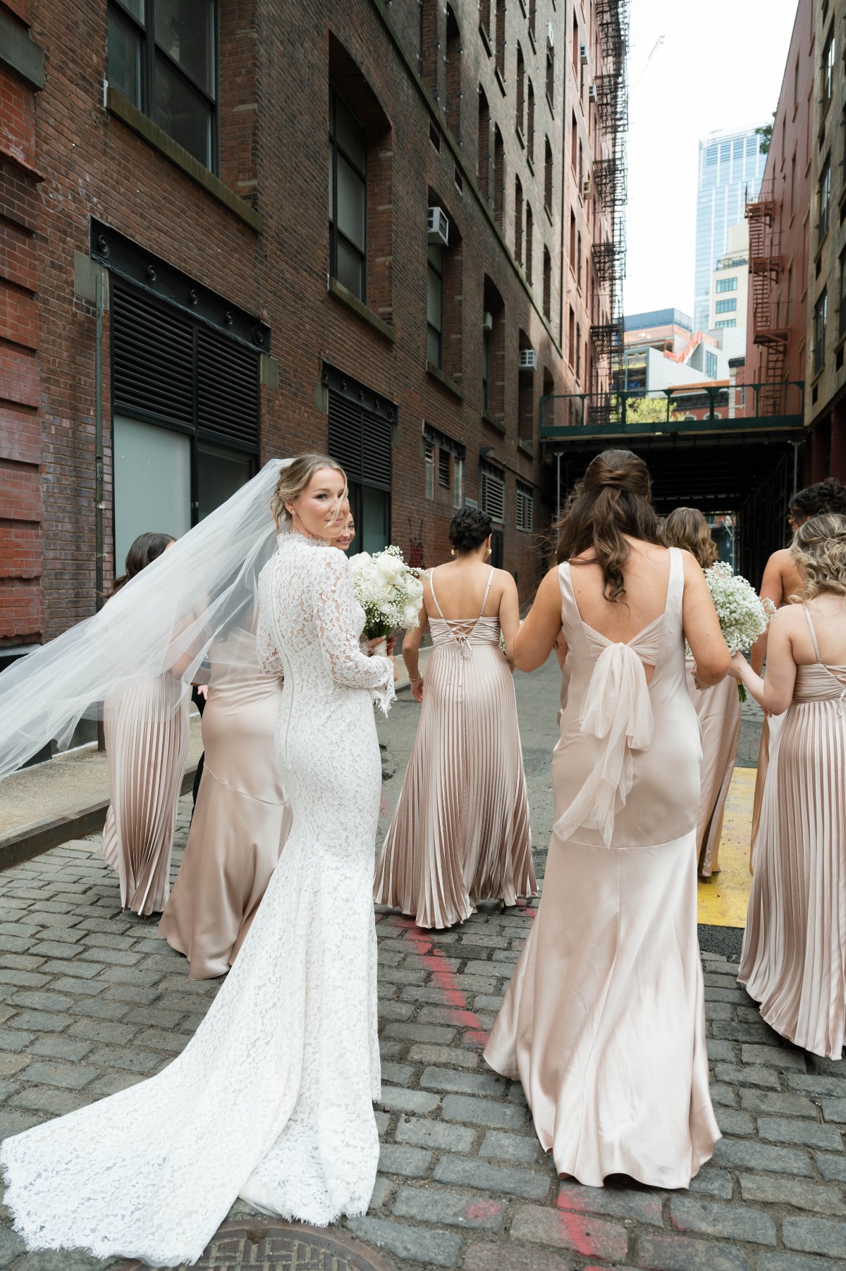 soft pink bridesmaid dresses