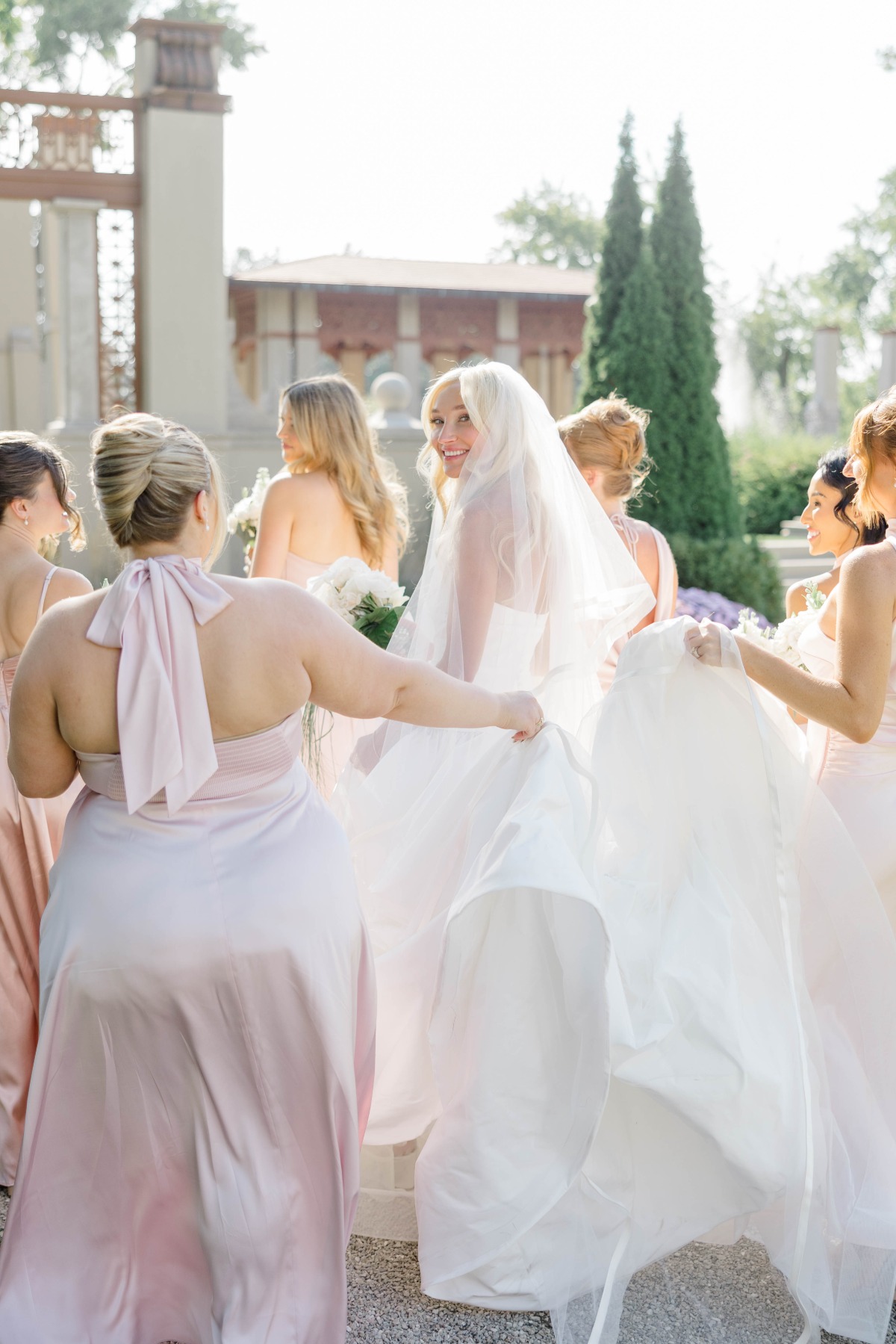 blush bridesmaid dresses
