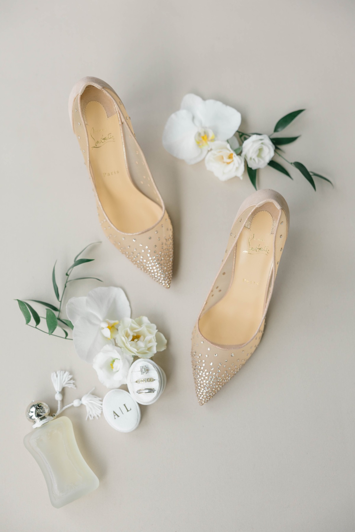 crystal louboutin shoes for bride