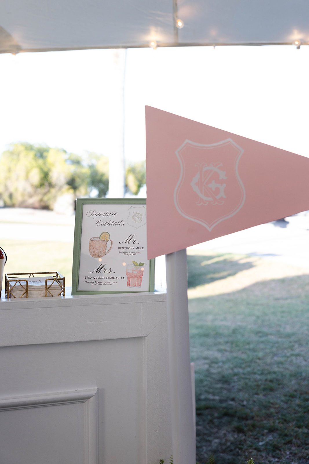 golf themed wedding signage