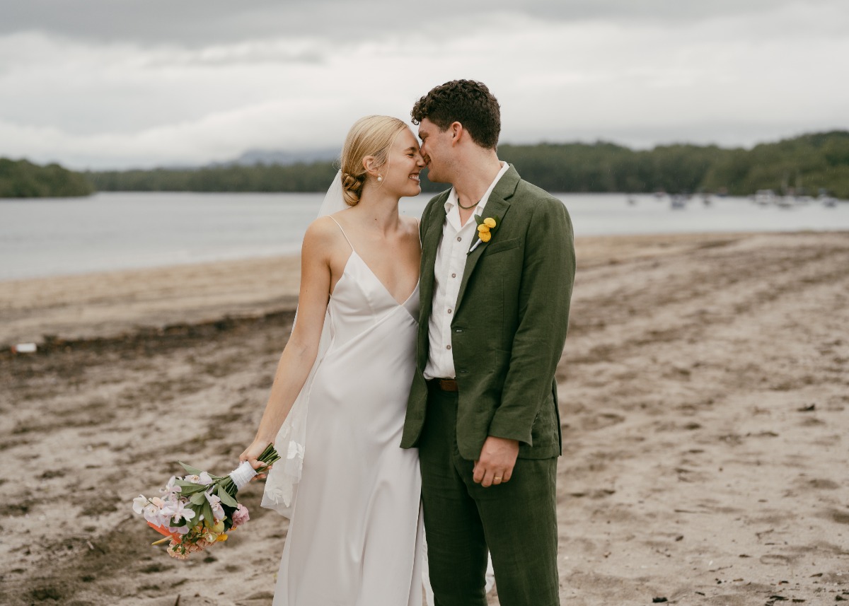 beach wedding portraits