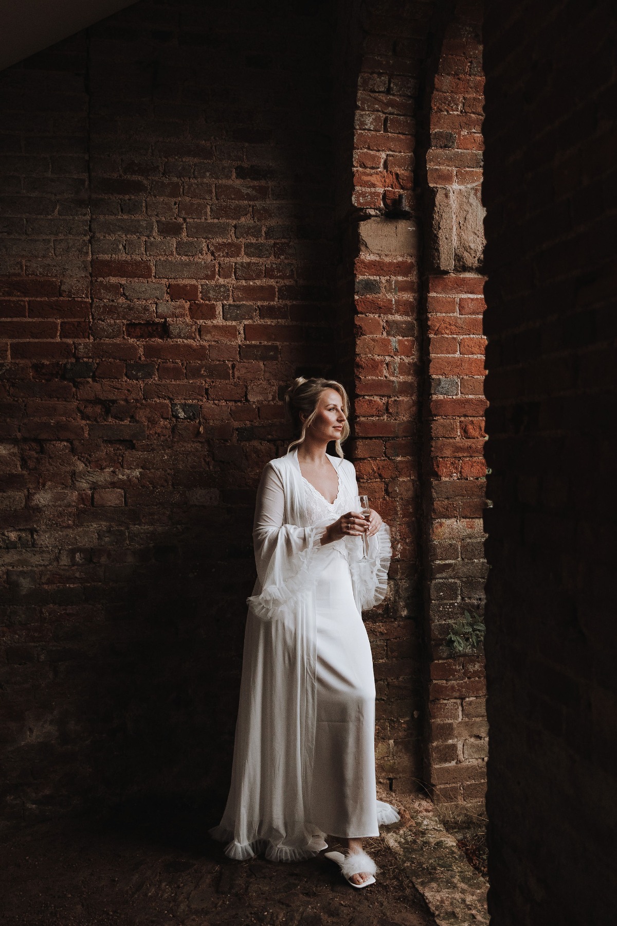 moody getting ready portrait ideas for wedding