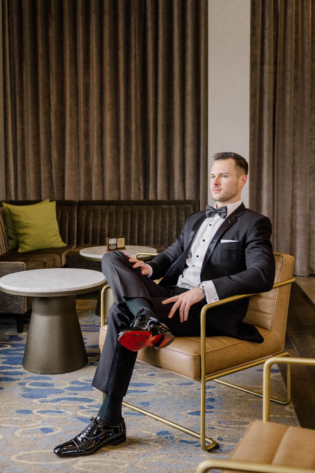 groom wearing louboutins