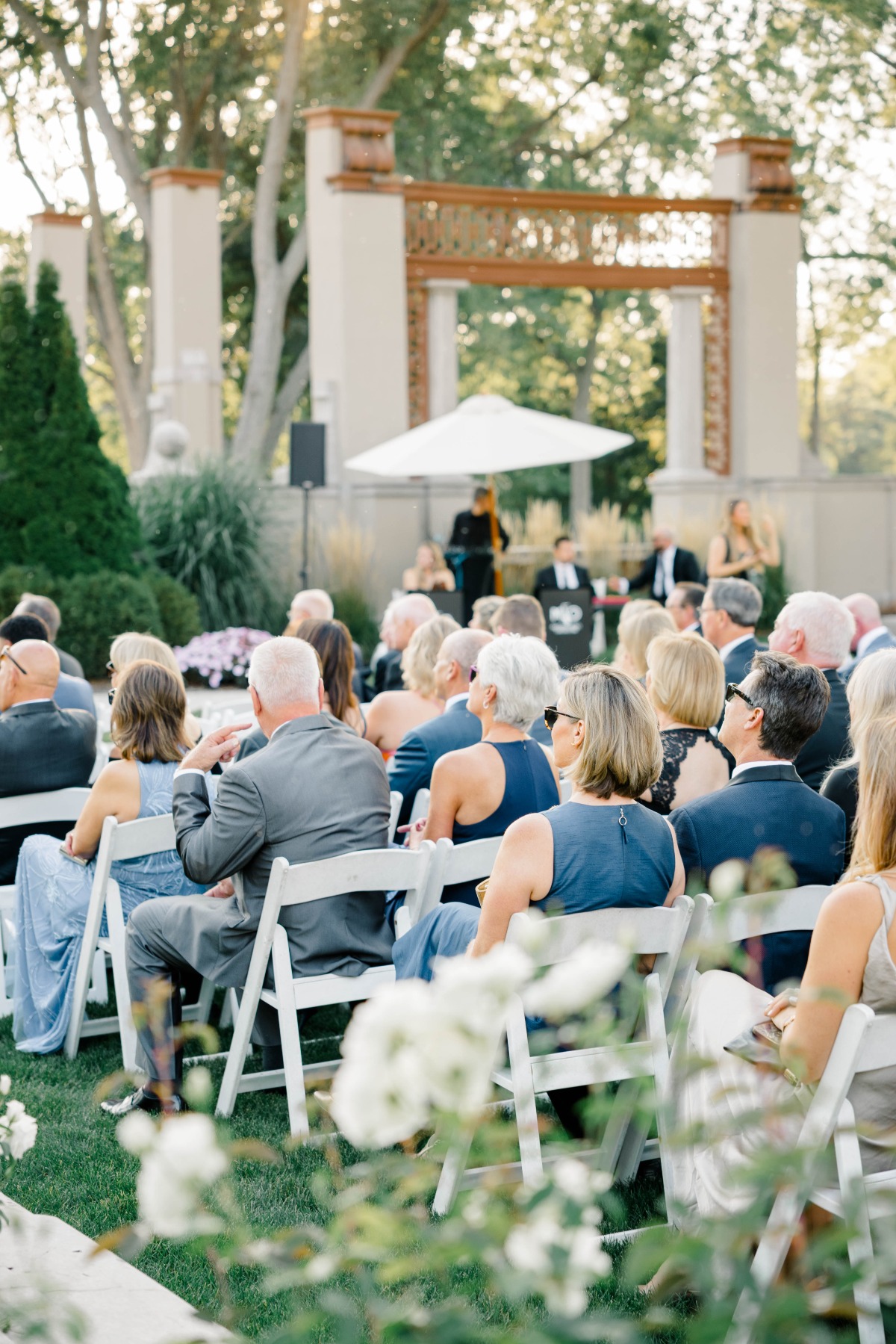 outdoor garden wedding ceremony