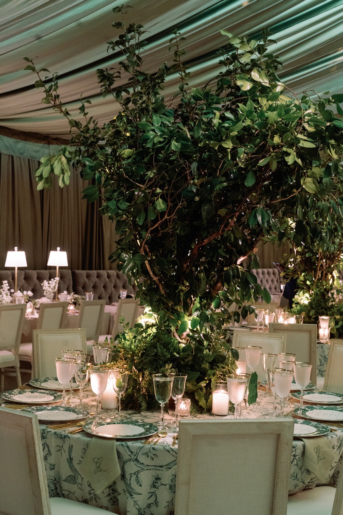 tree centerpiece for wedding reception
