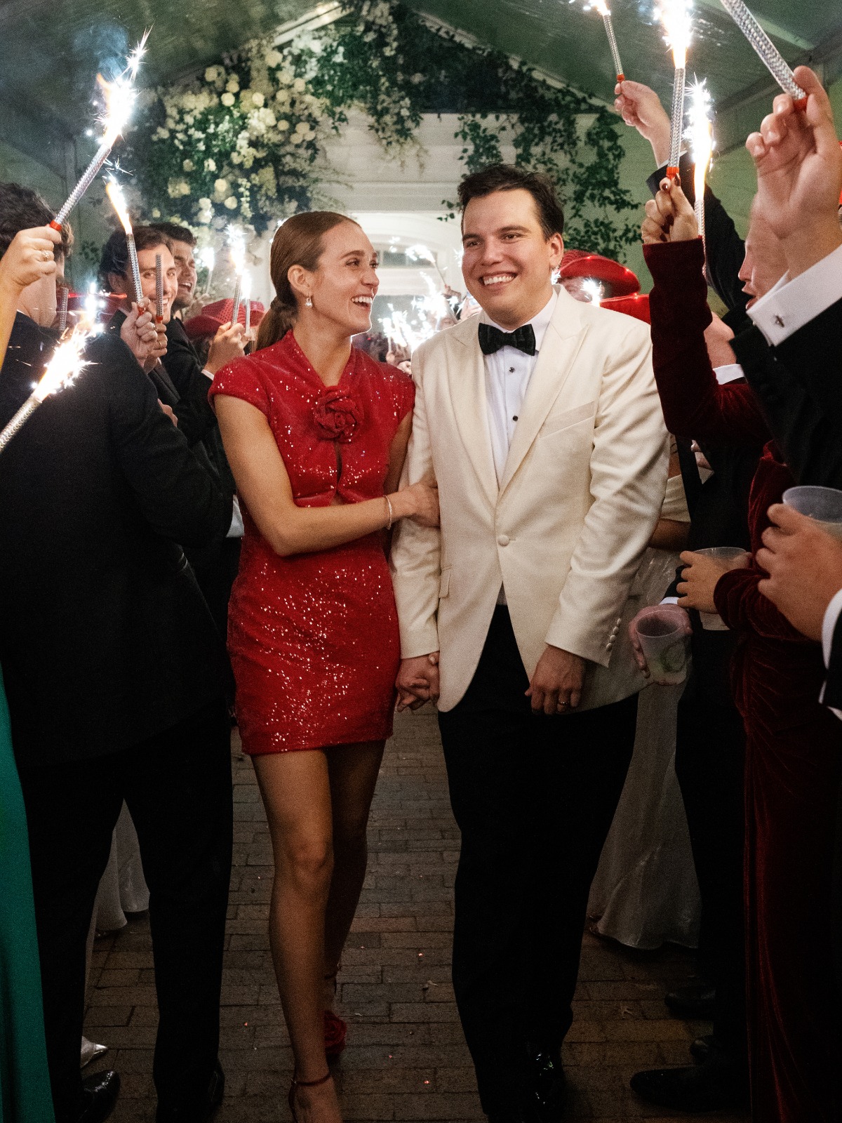 red sequin mini for wedding