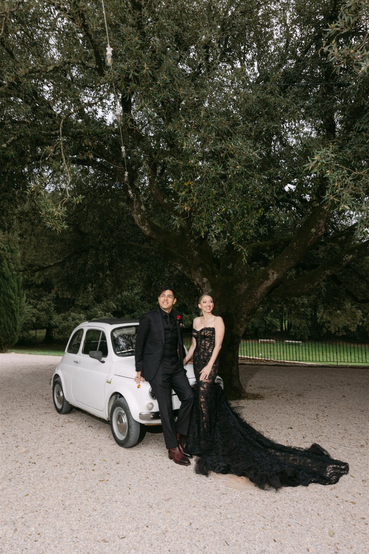 black and white wedding inspiration with fuego gown by galia lahav