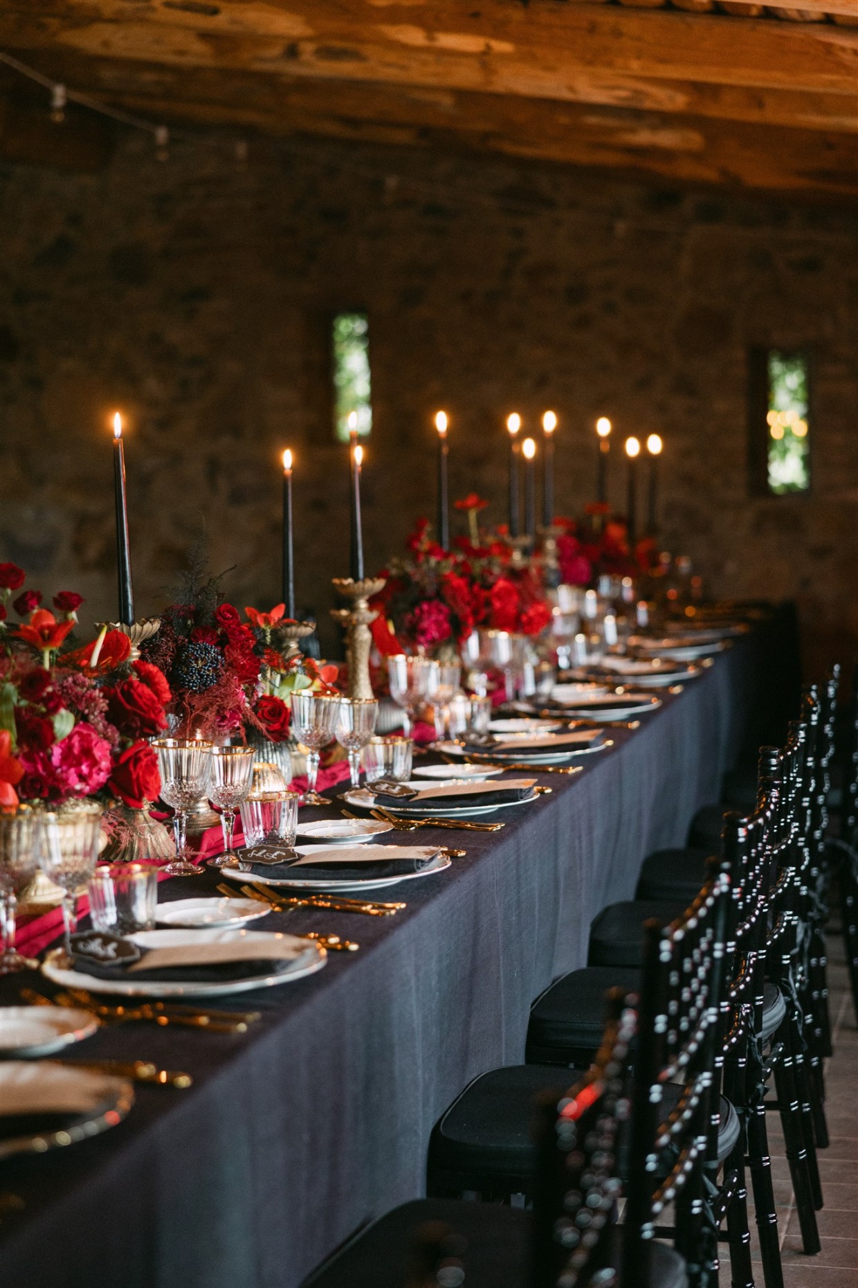 black and red wedding reception ideas galia lahav