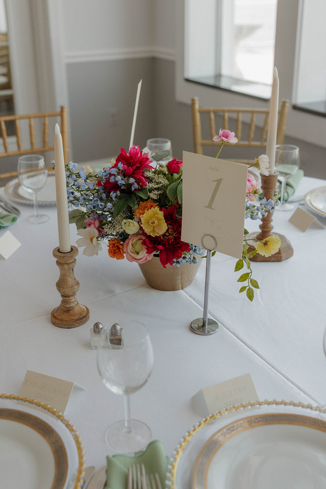 jewel tone centerpieces