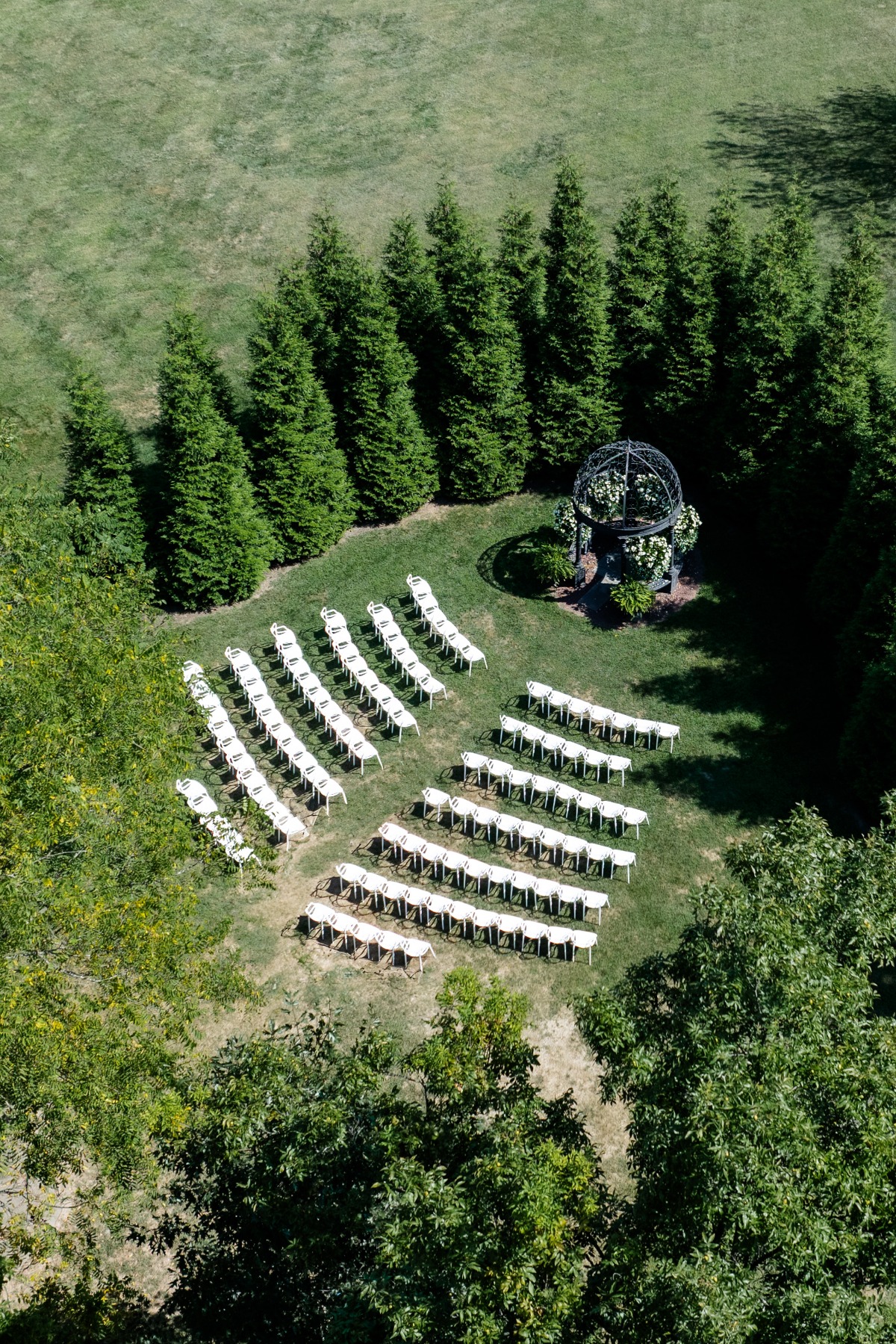 aerial wedding photography