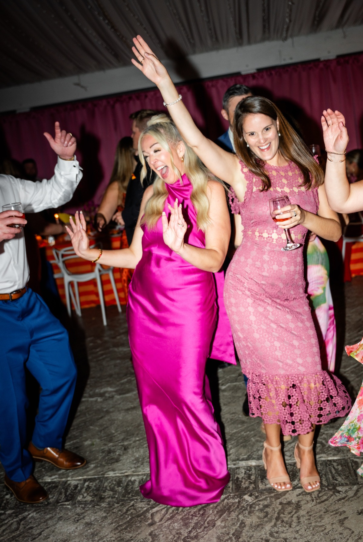 pink wedding guest dresses