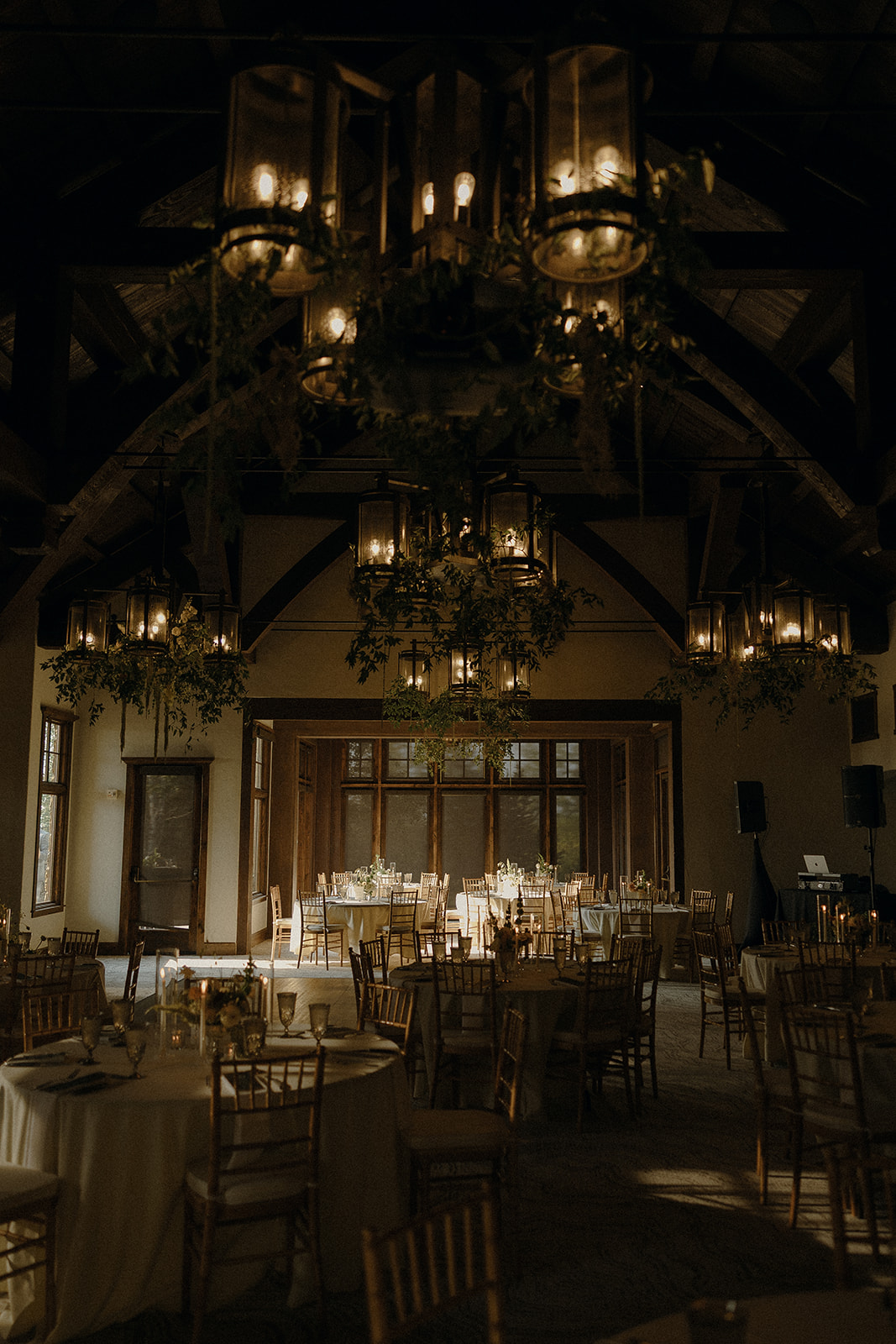 greenery chandeliers