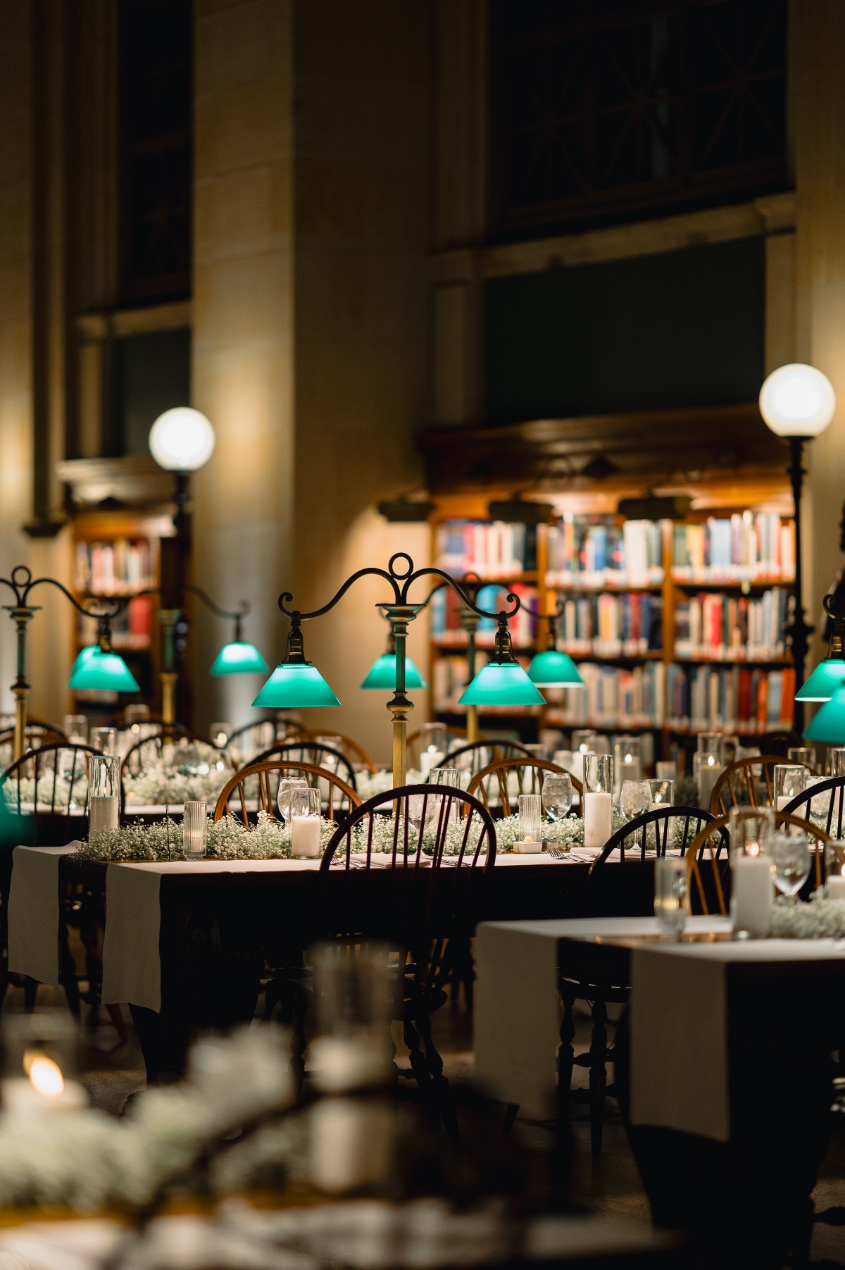 library lamps centerpieces