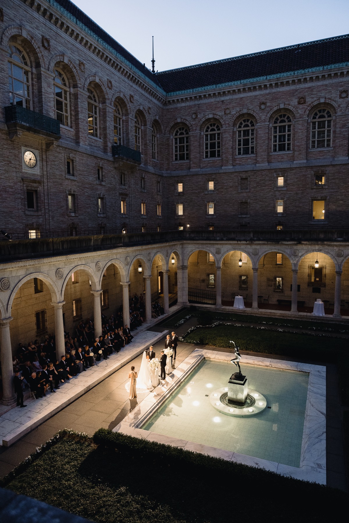 fountainside wedding ceremony