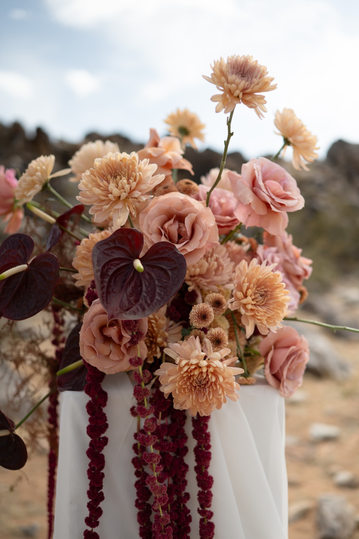 desert wedding flowers