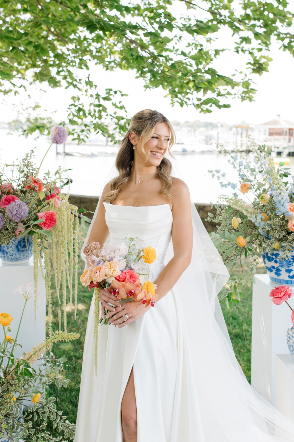colorful pastel wedding with chinoiserie details