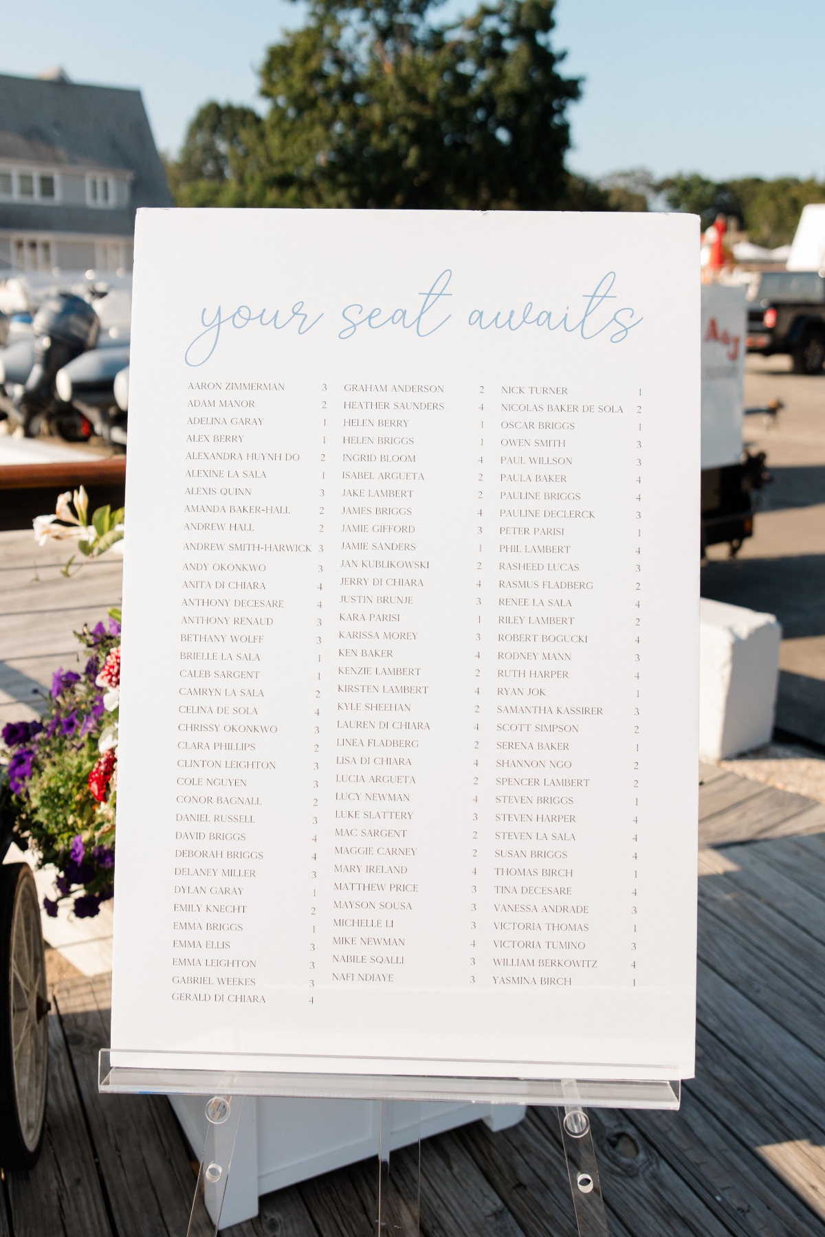 simple diy wedding seating chart