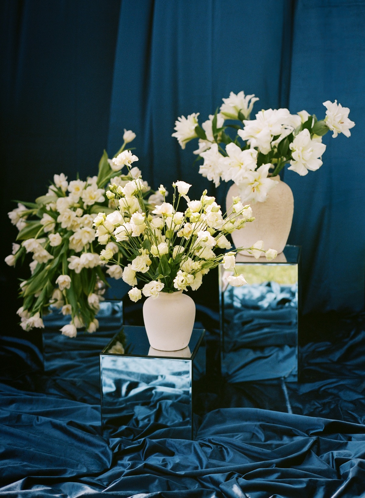 mirrors and draping for wedding decor