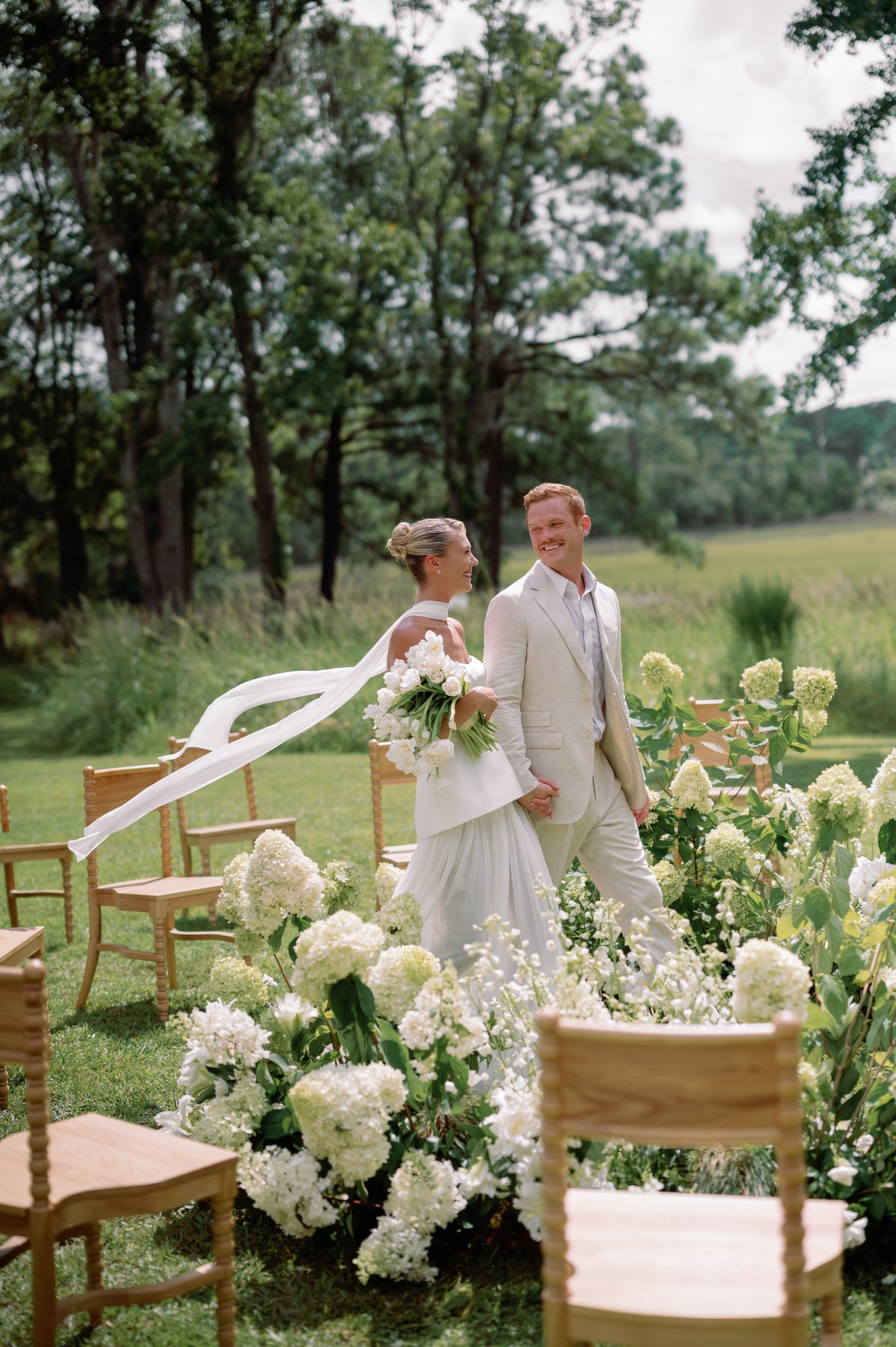 two piece wedding dress