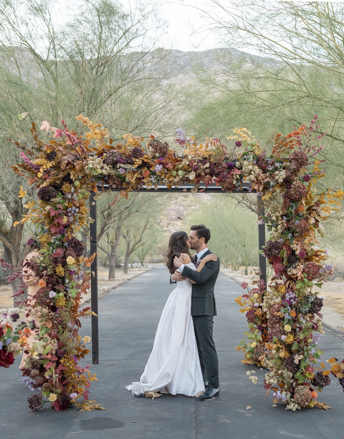 oversized fall floral arch