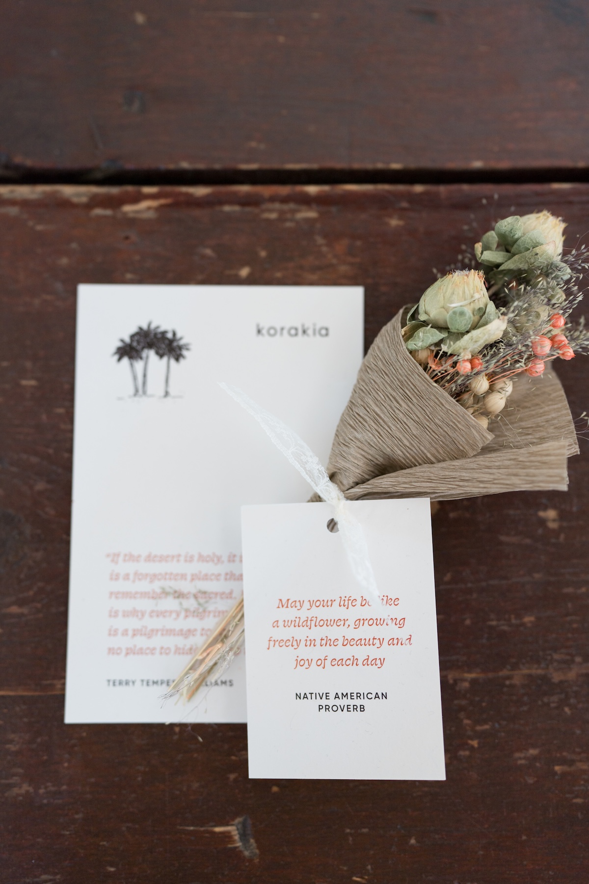 neutral desert-inspired stationery