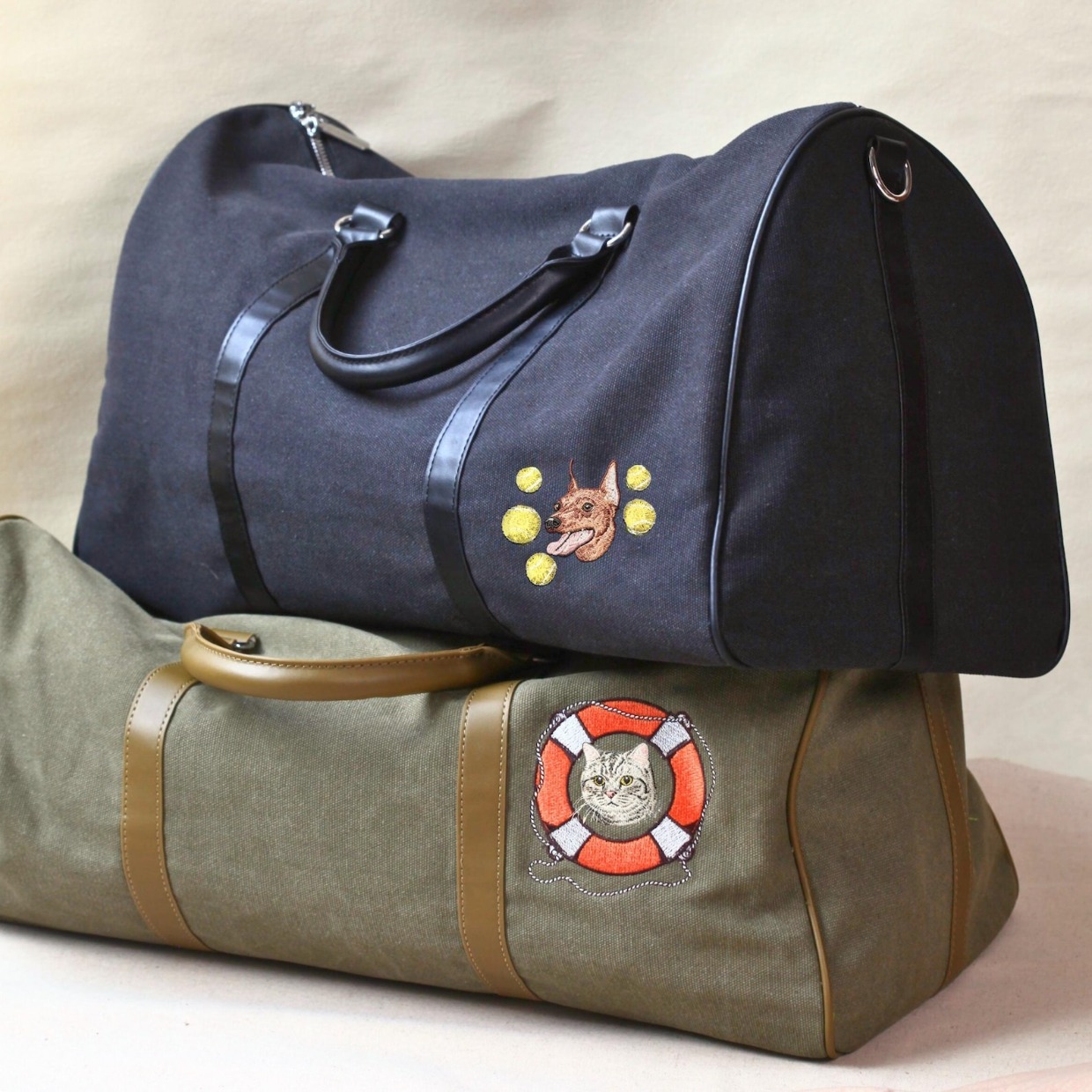 custom pet duffle bag