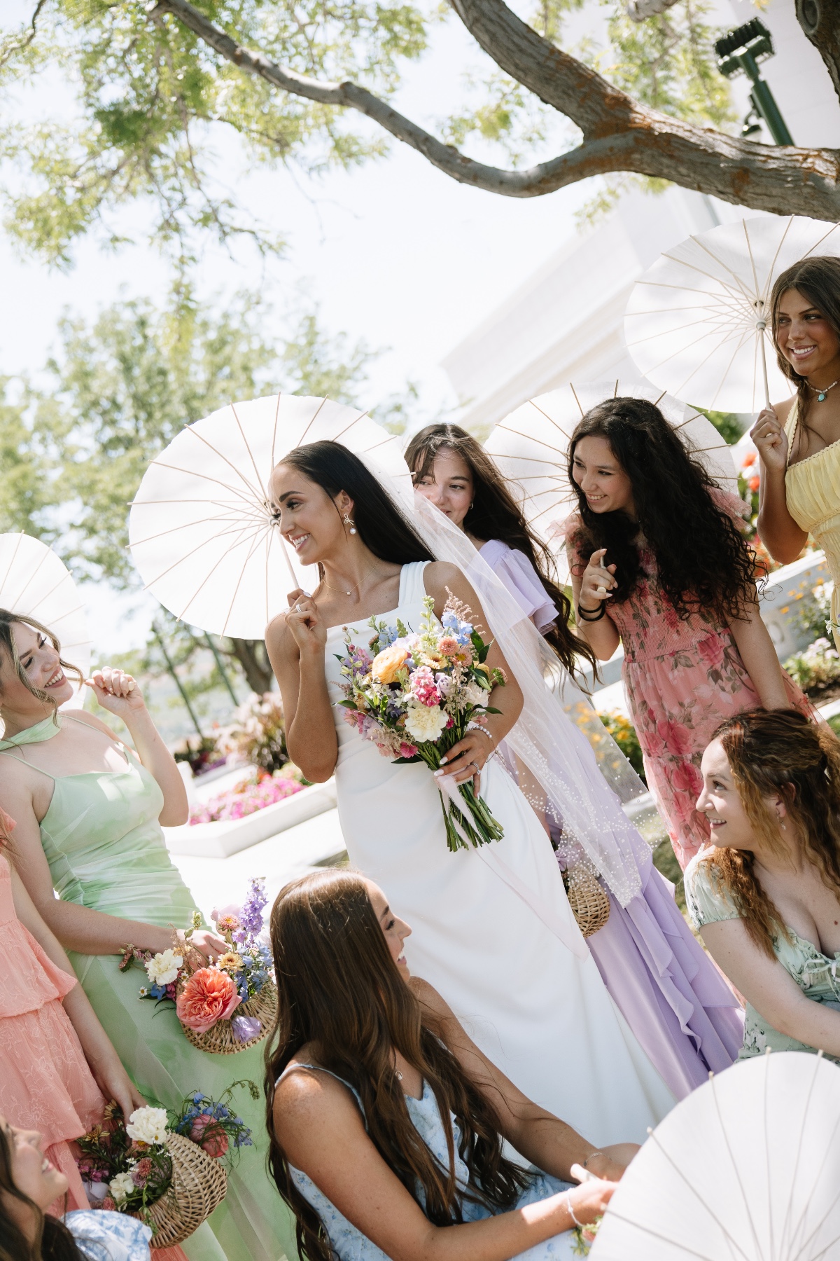 pastel bridesmaid dresses