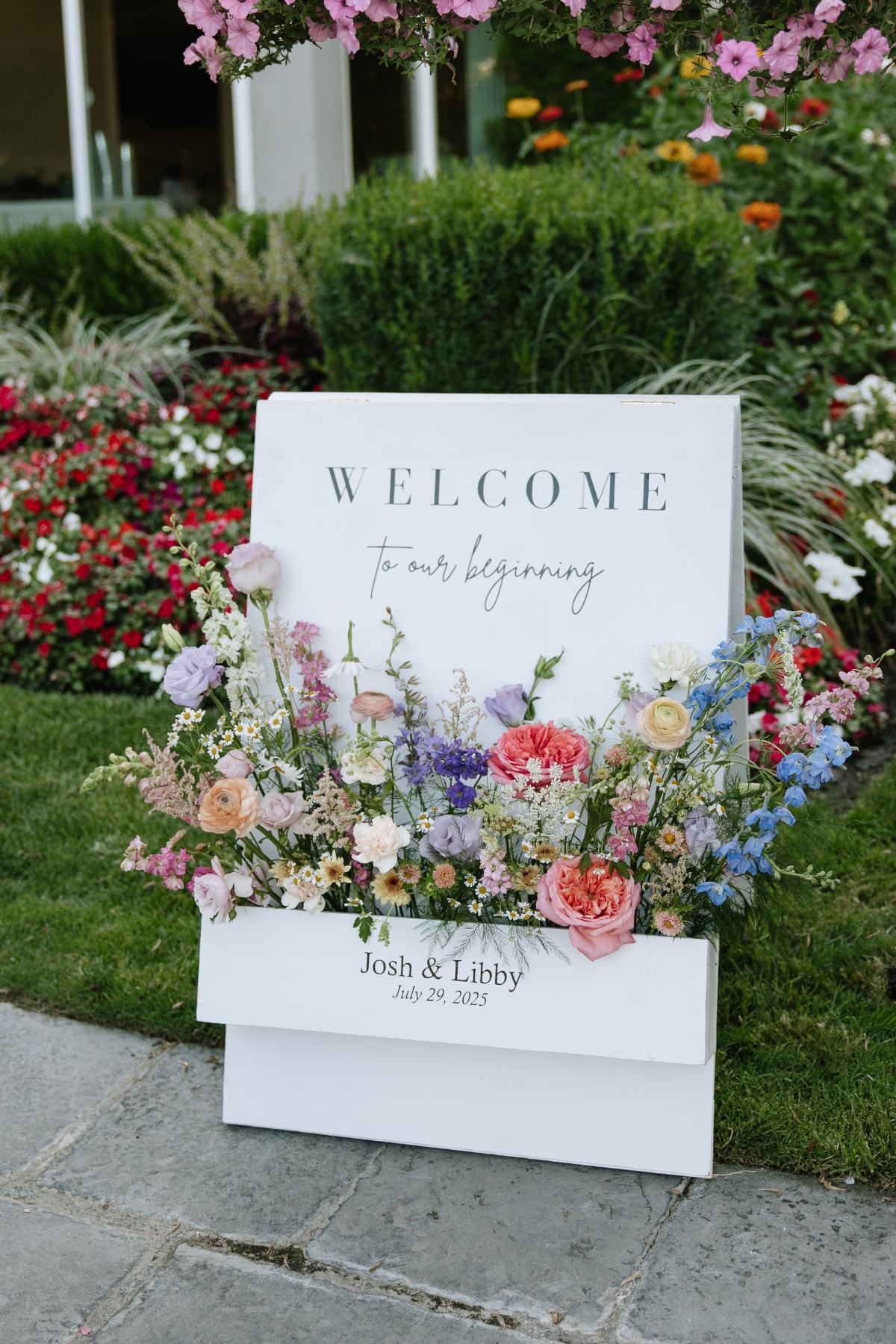 floral box wedding welcome sign diy ideas