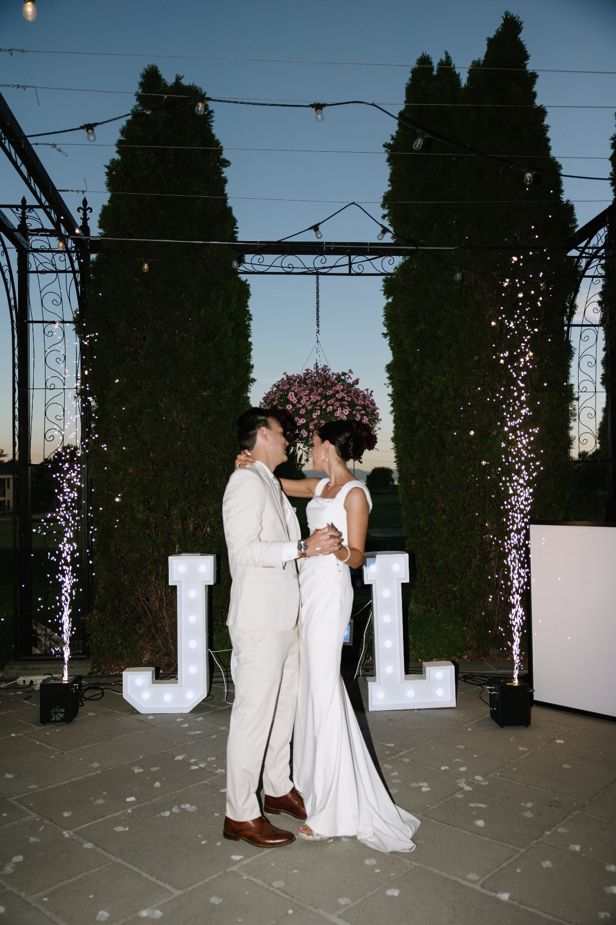 cold sparks during first dance at wedding
