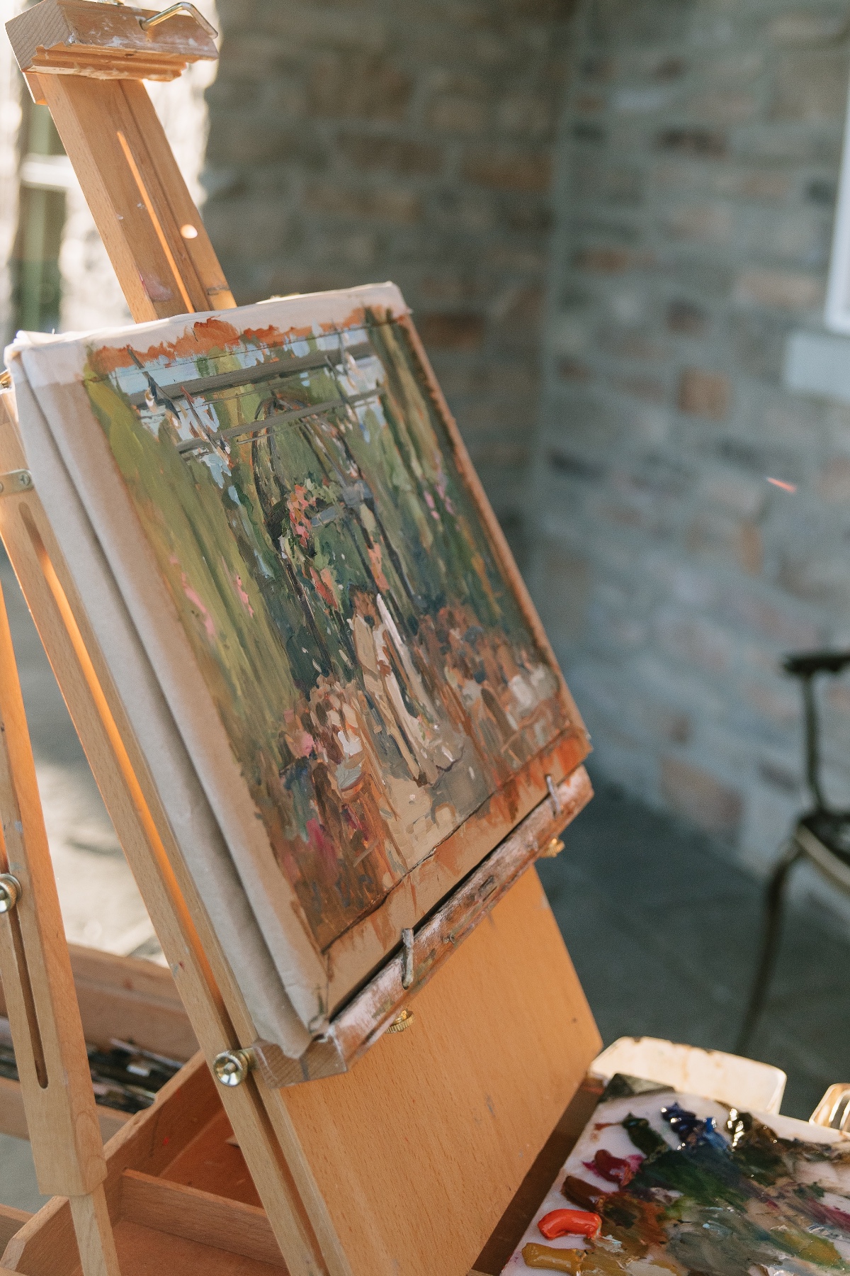 live painting at wedding