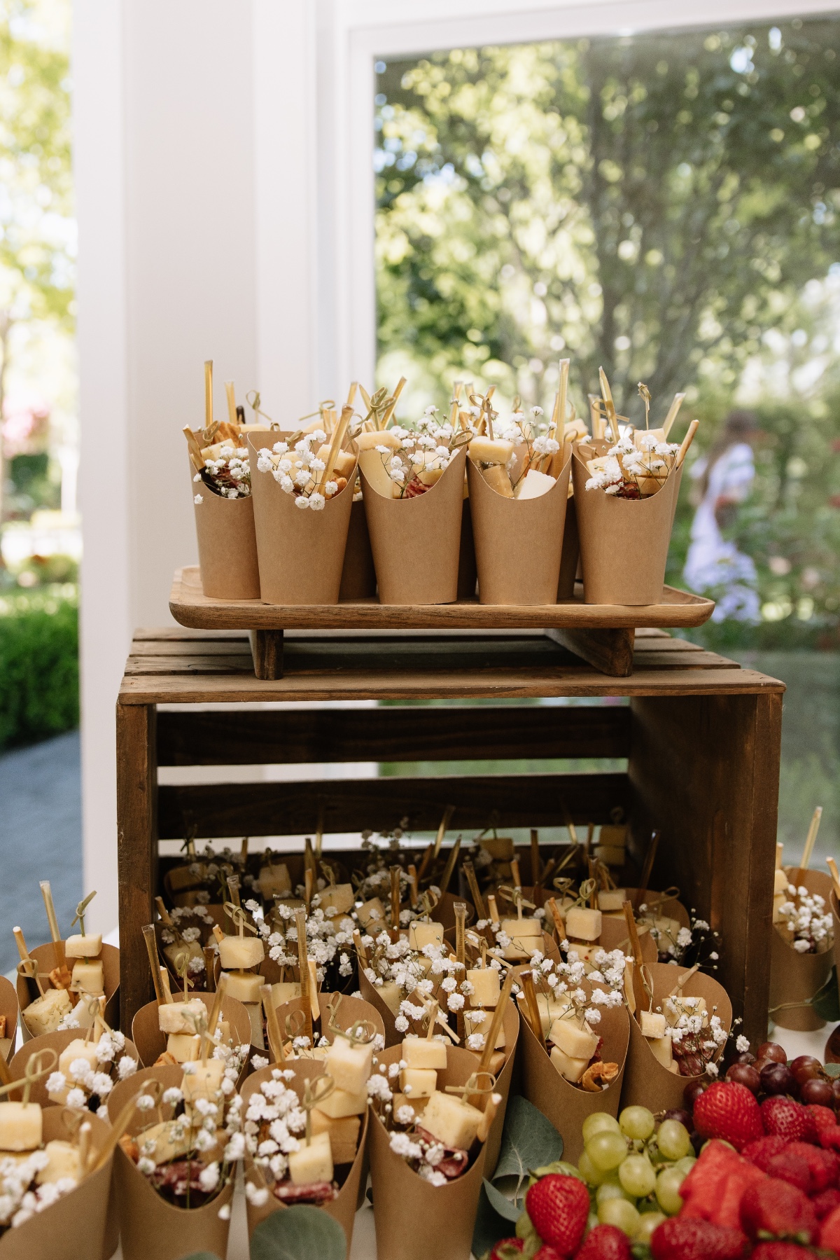 flower bar at wedding