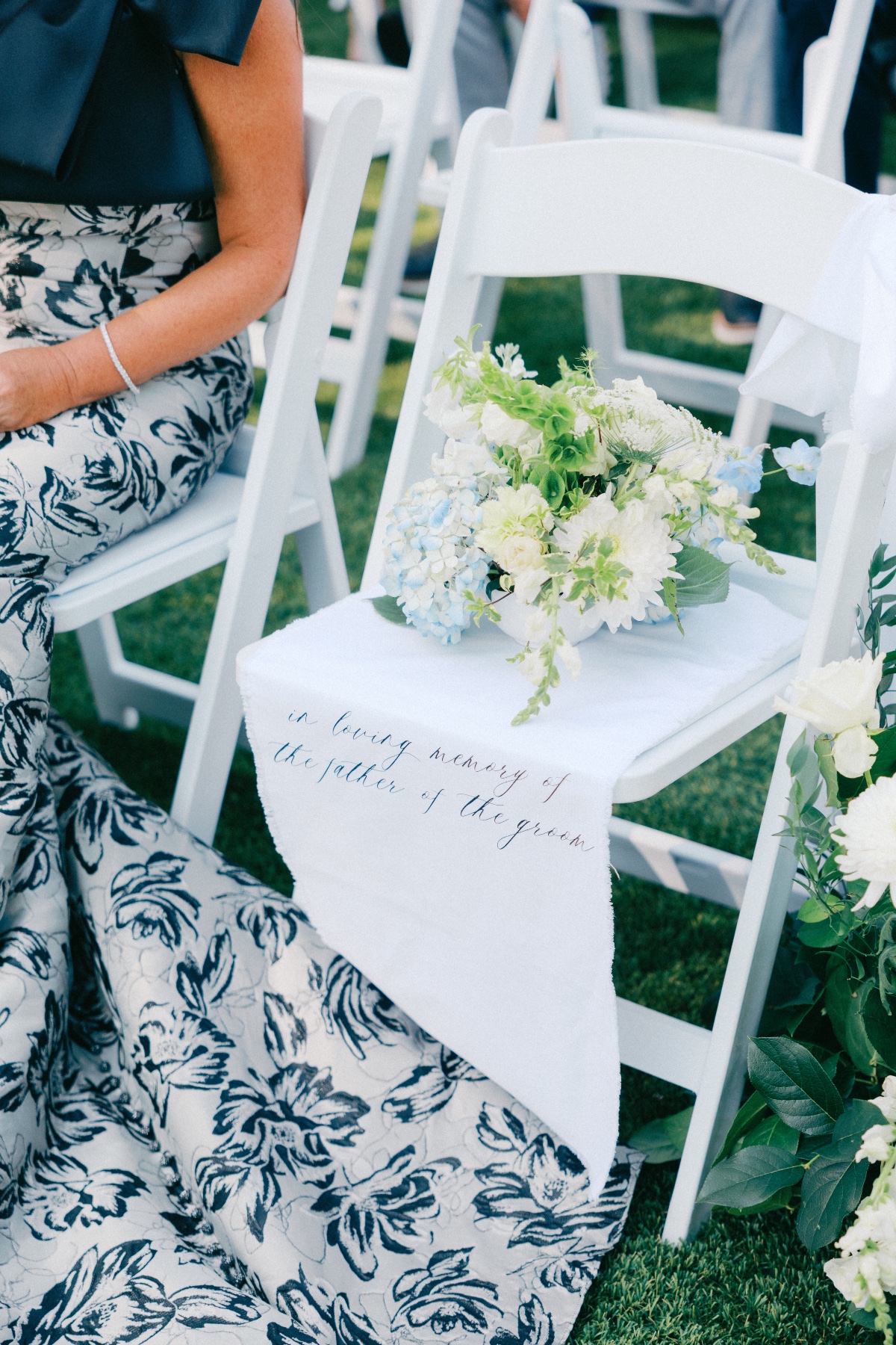 memorial chair at wedding