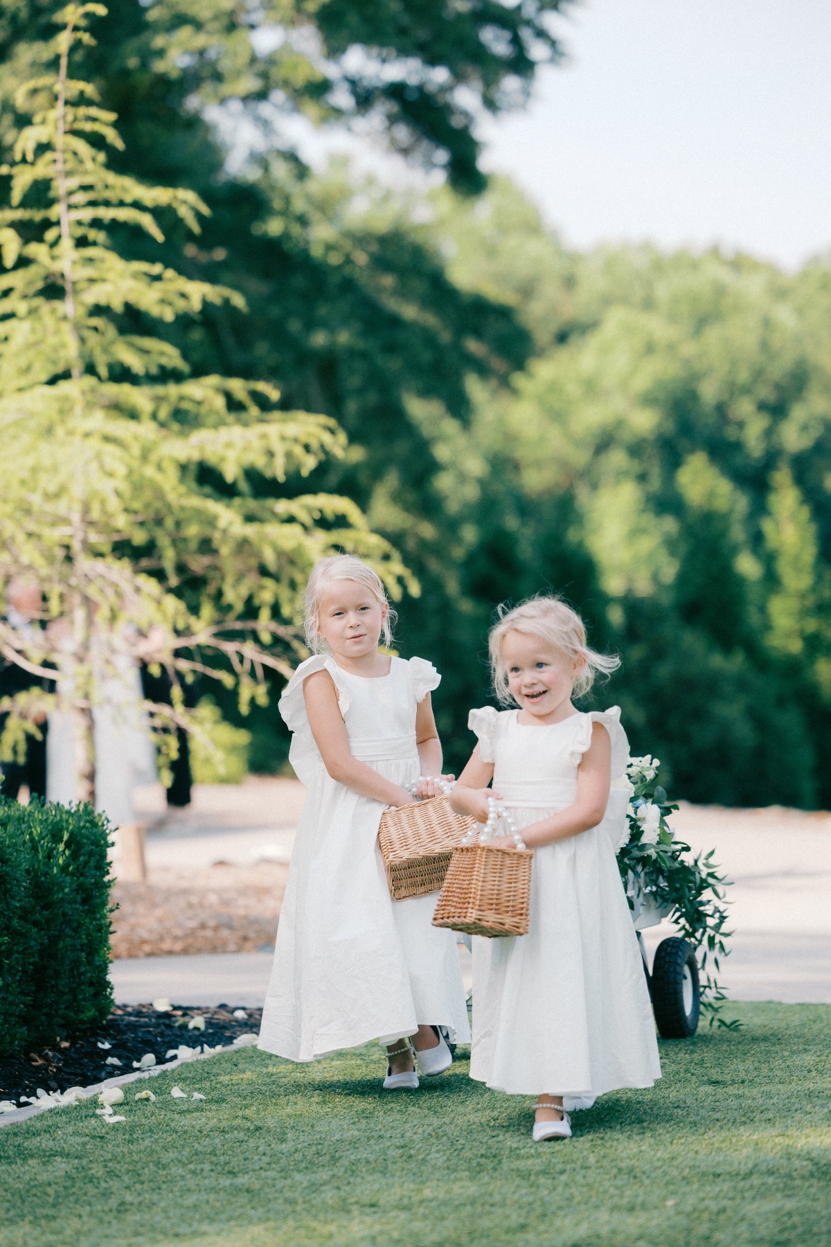 ruffled cotton flower girl dresses