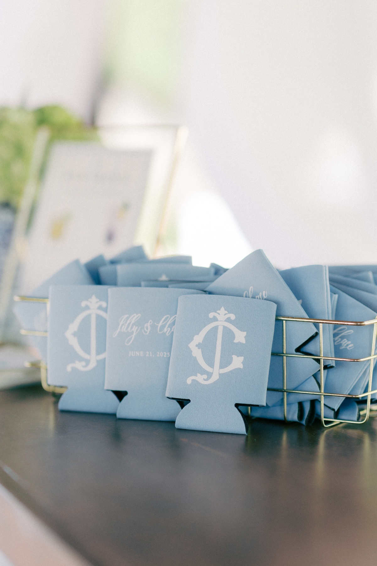 custom koozies for wedding favors